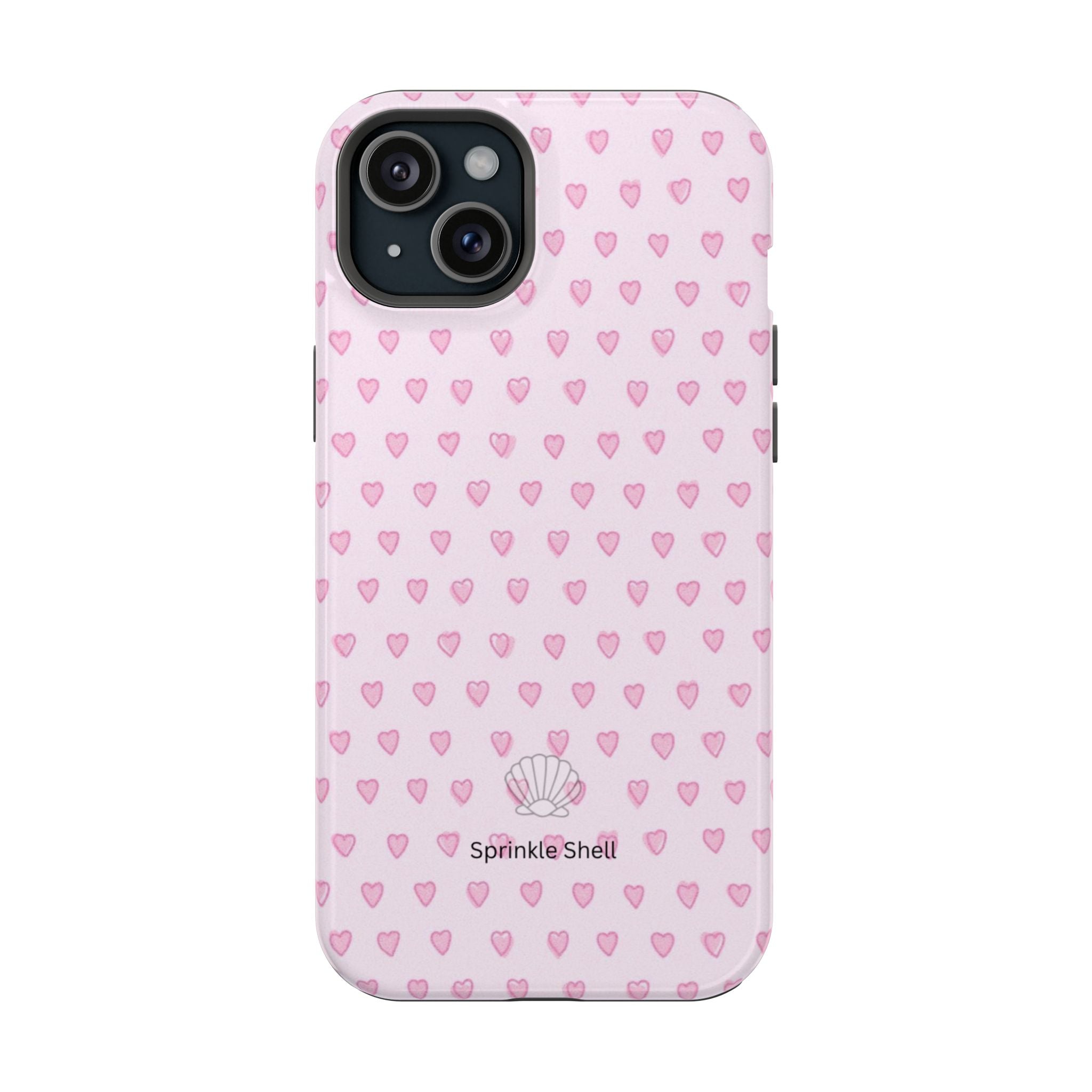 MagSafe pink hearts case