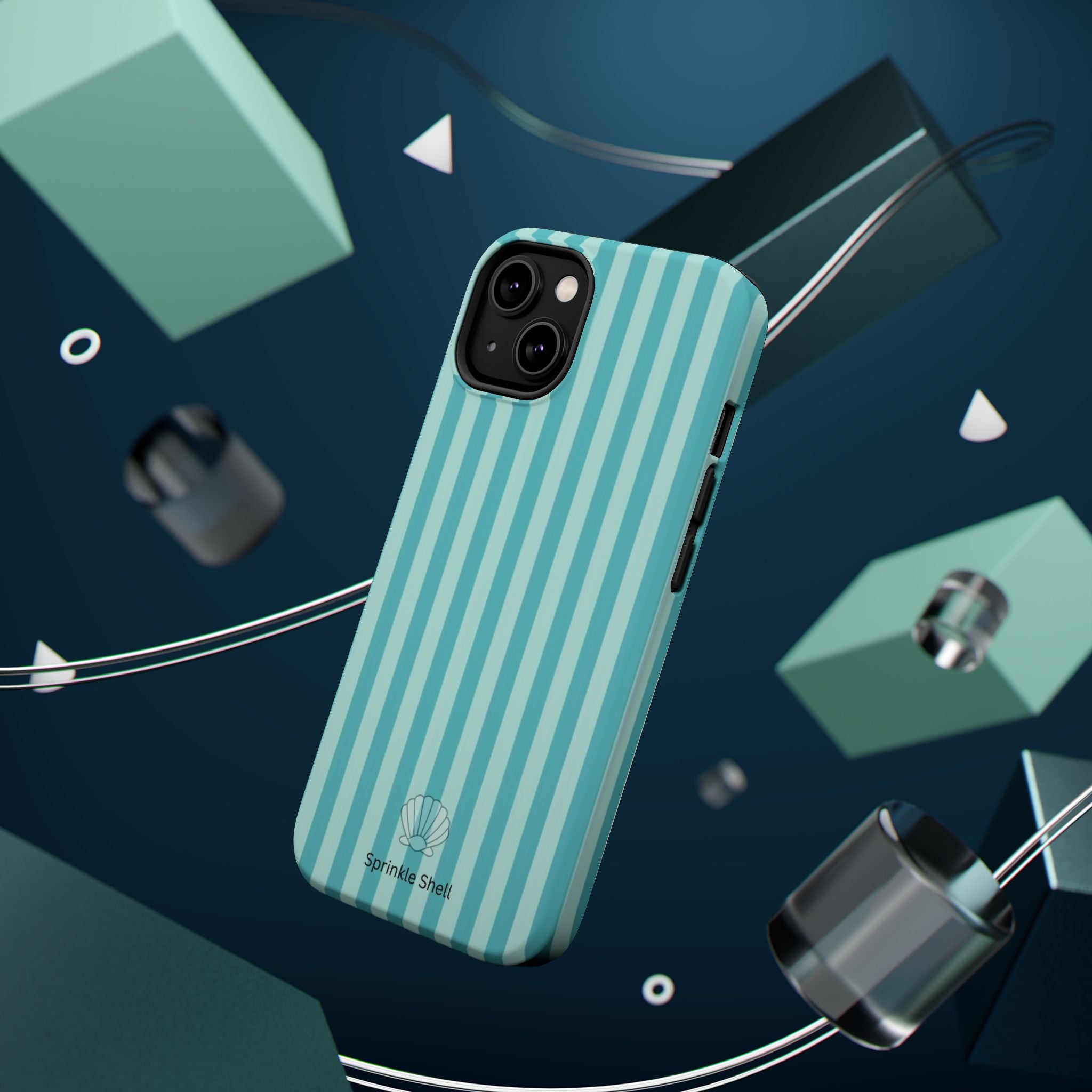 MagSafe teal striped case