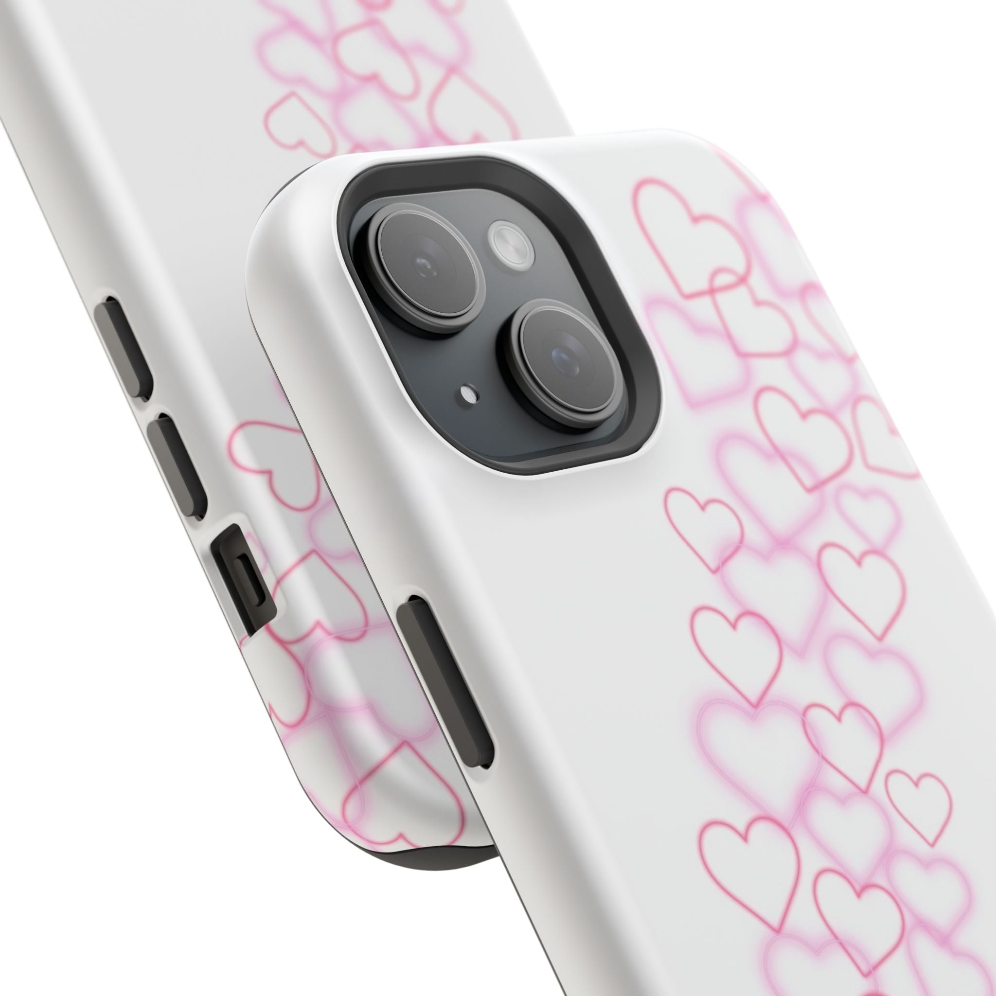 MagSafe pink hearts phone case