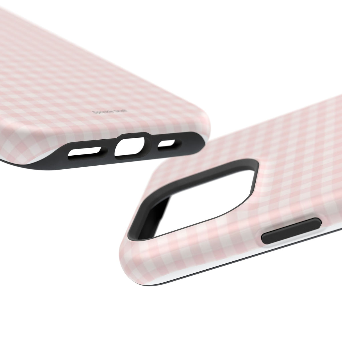 MagSafe light pink plaid case
