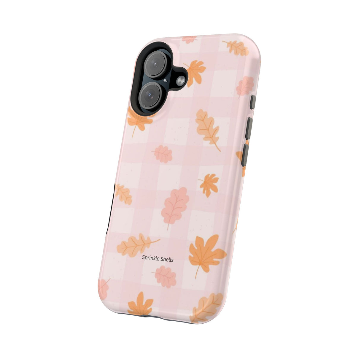 MagSafe pink plaid fall case