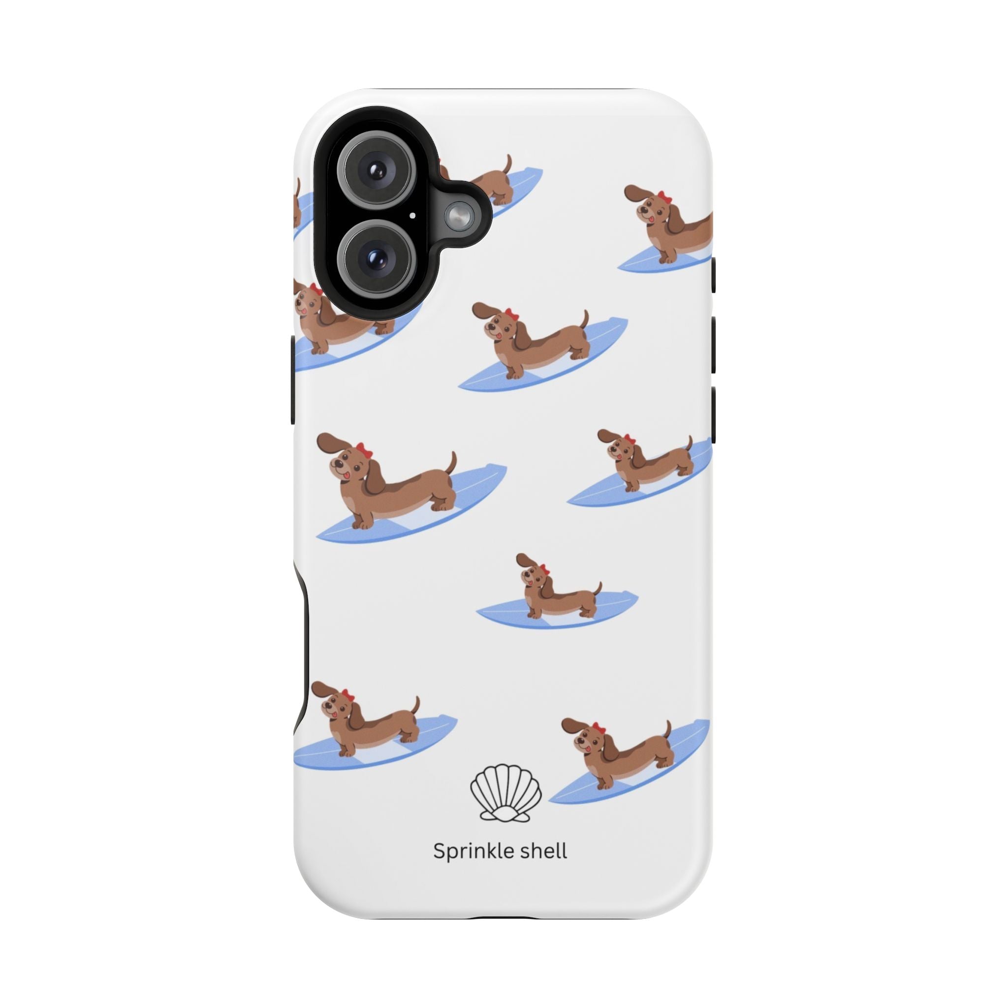 MagSafe surfing dachsund phone case