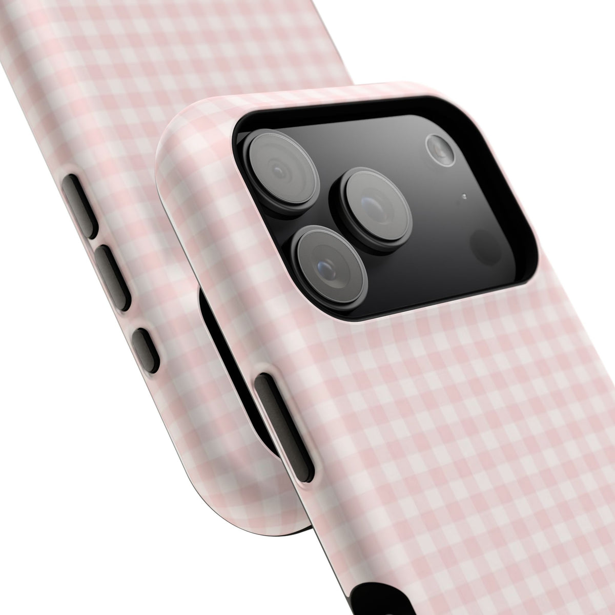 MagSafe light pink plaid case