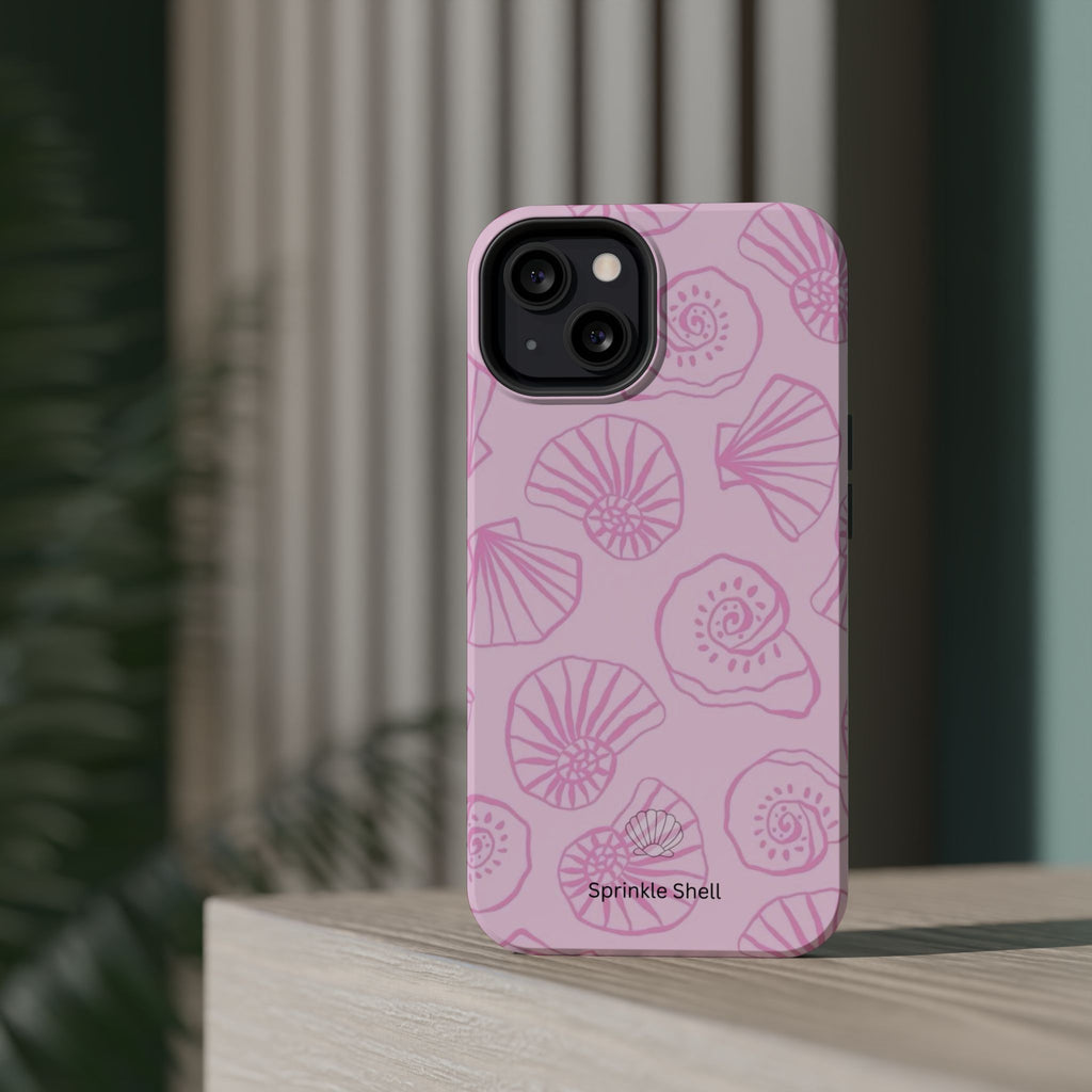 MagSafe pink shells case