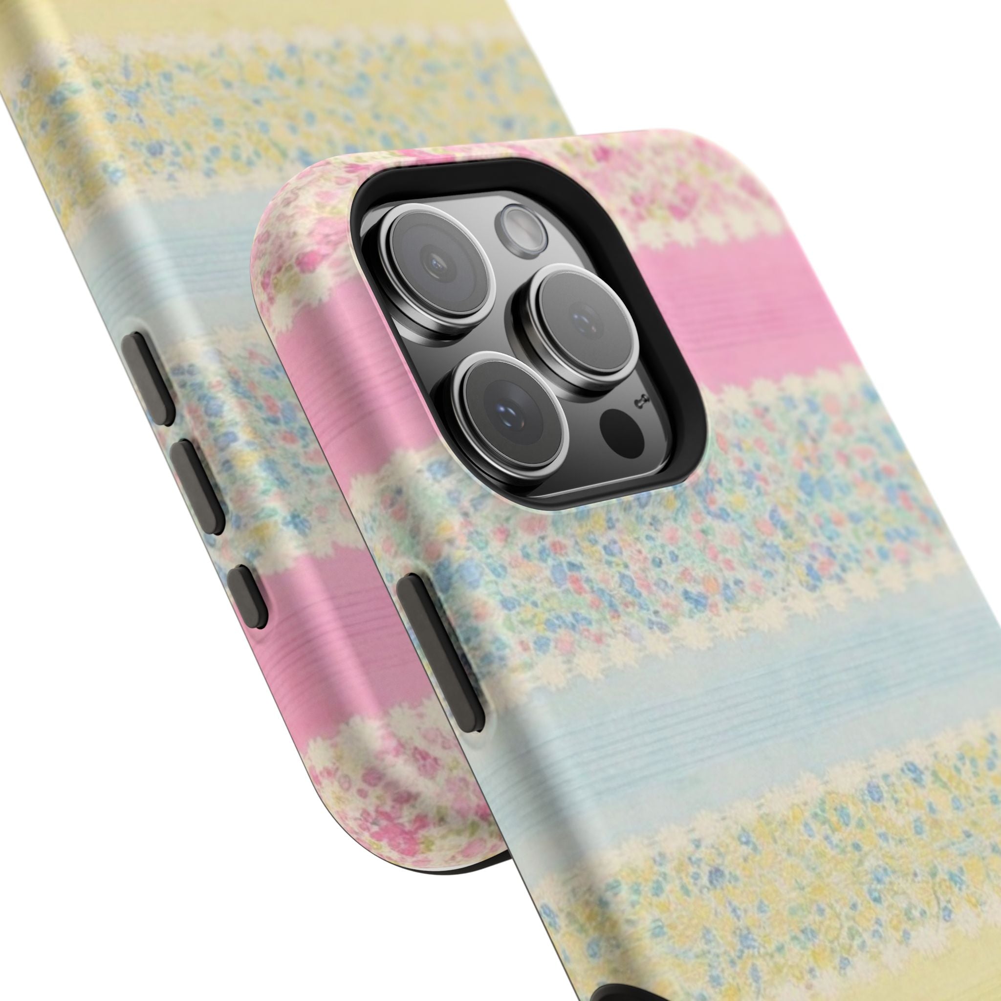 MagSafe pastel floral striped case