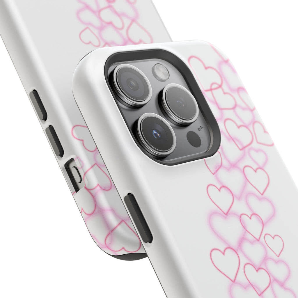 MagSafe pink hearts phone case