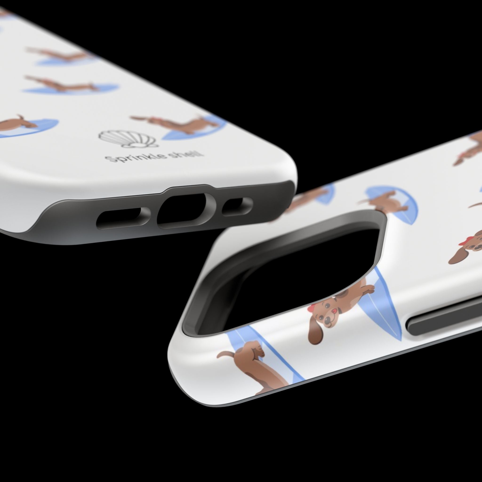 MagSafe surfing dachsund phone case