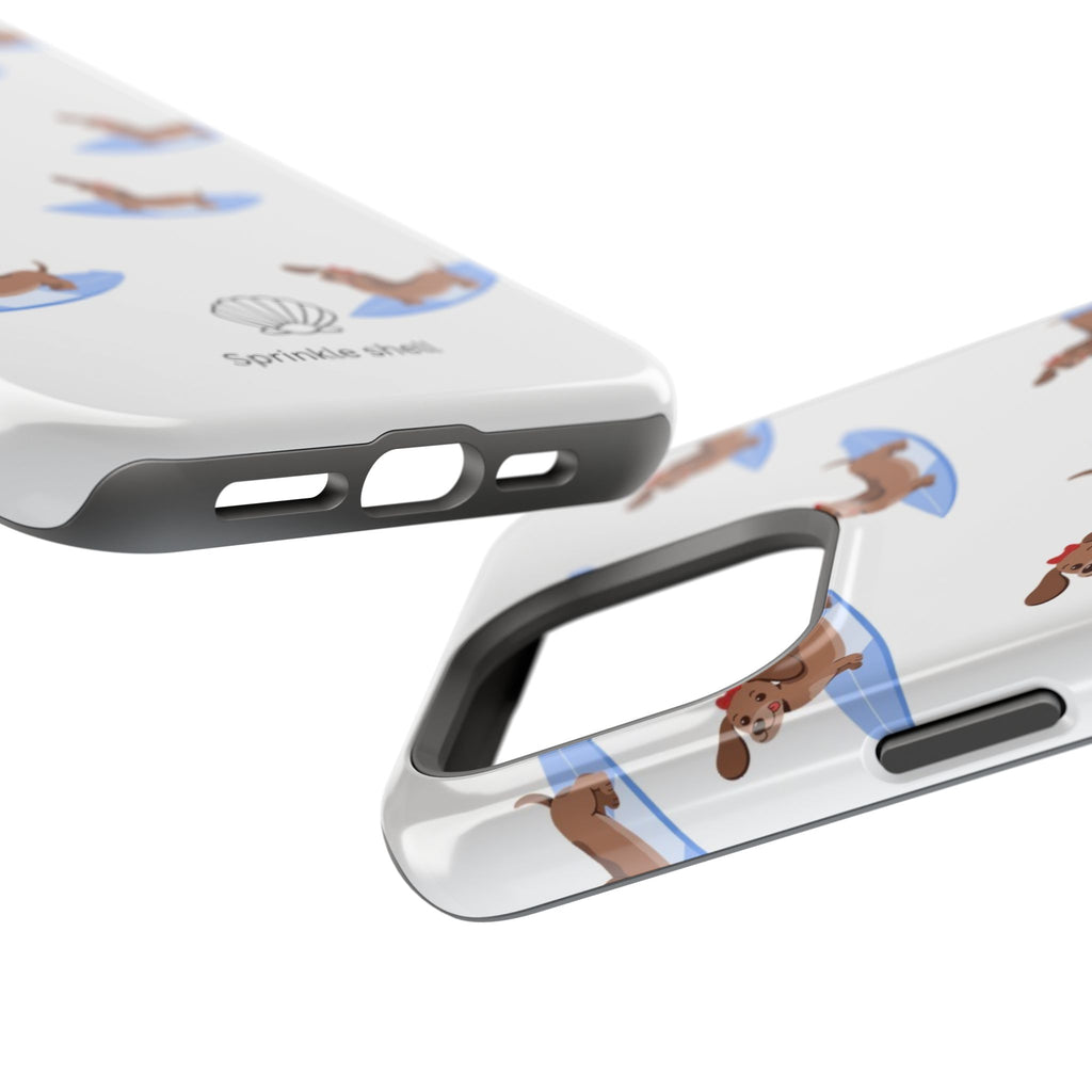 MagSafe surfing dachsund phone case