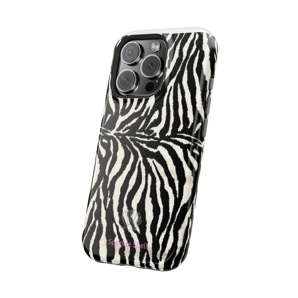 MagSafe black zebra print case