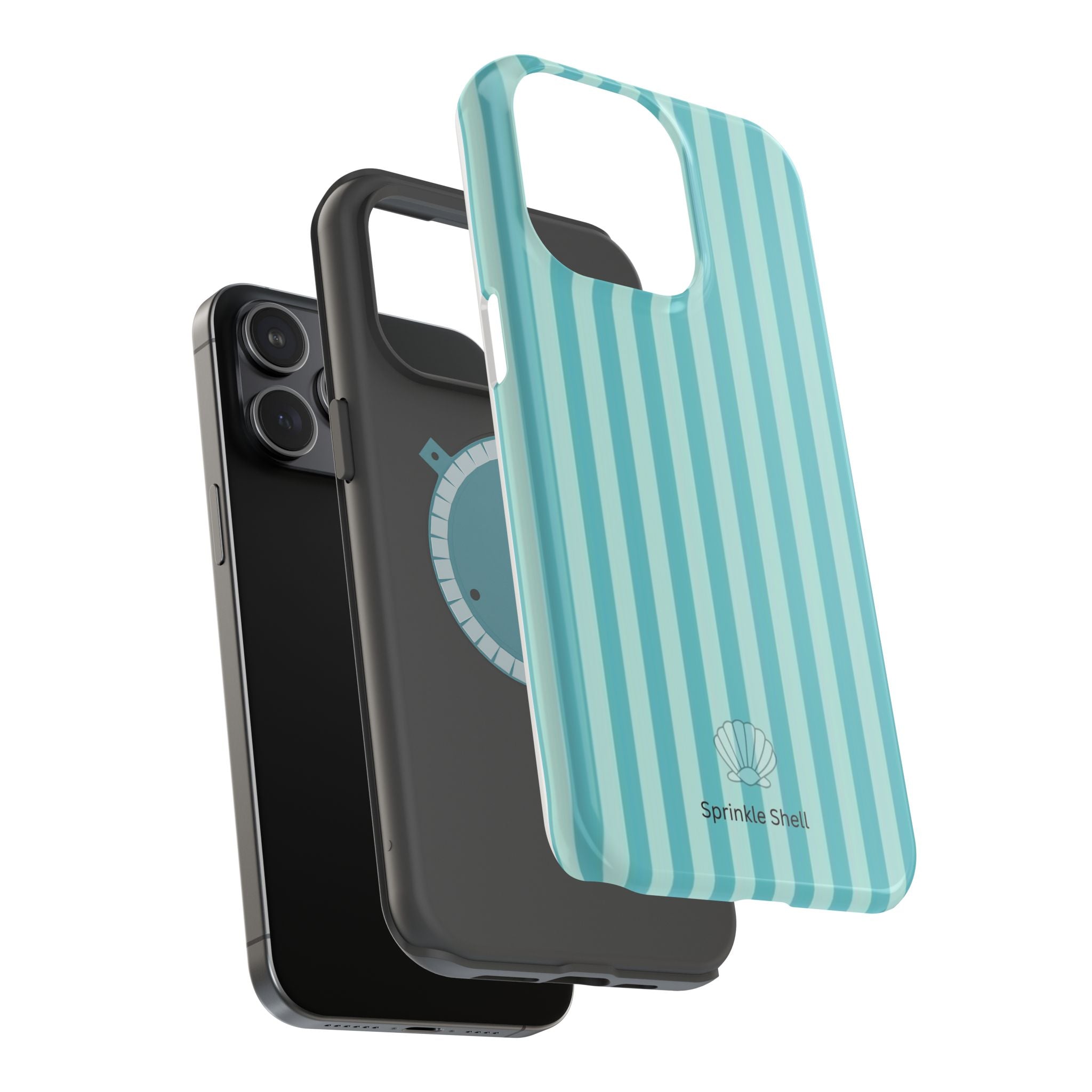 MagSafe teal striped case