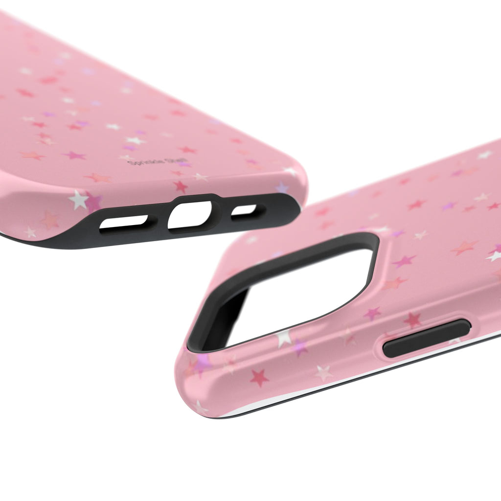 MagSafe pink multicolor stars case