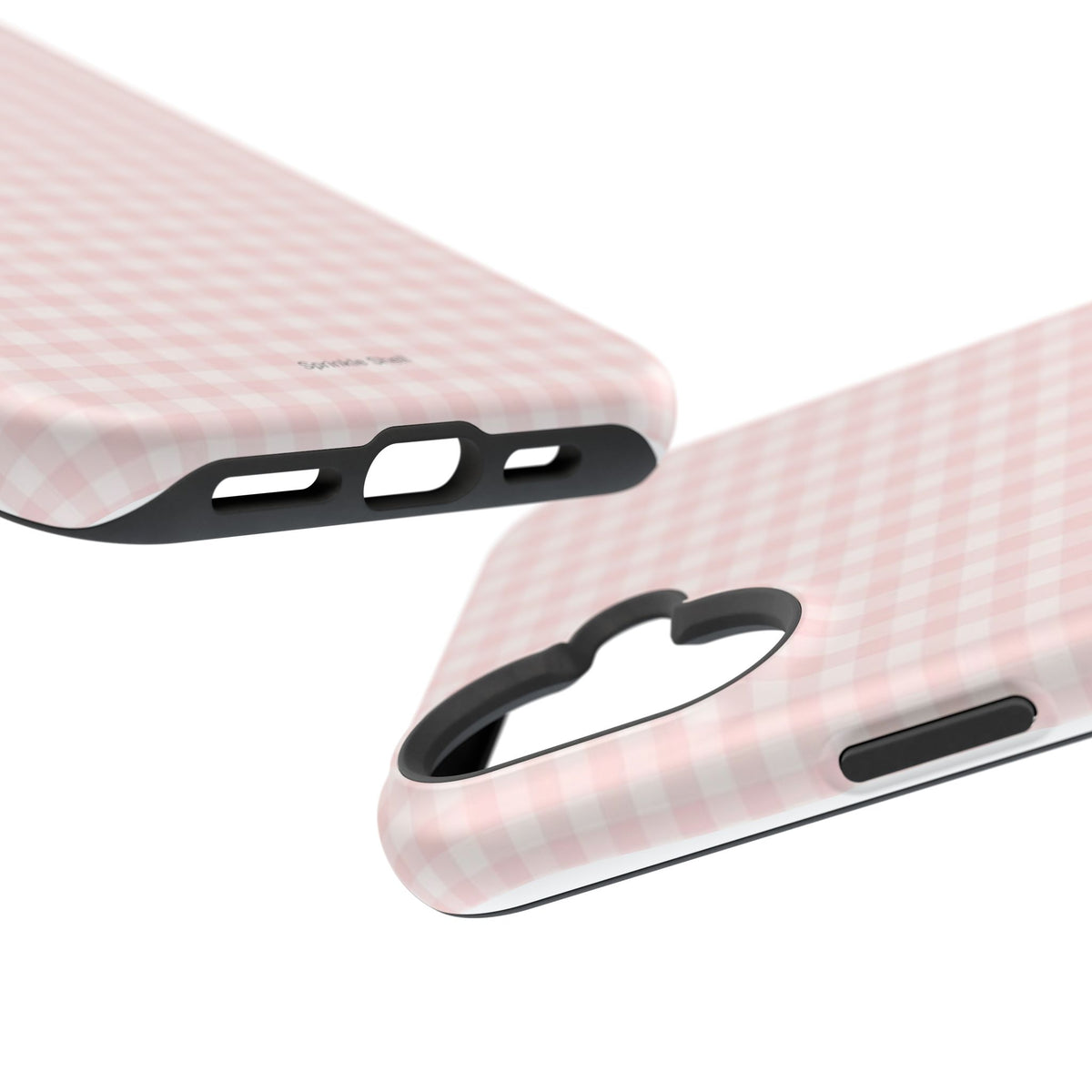 MagSafe light pink plaid case