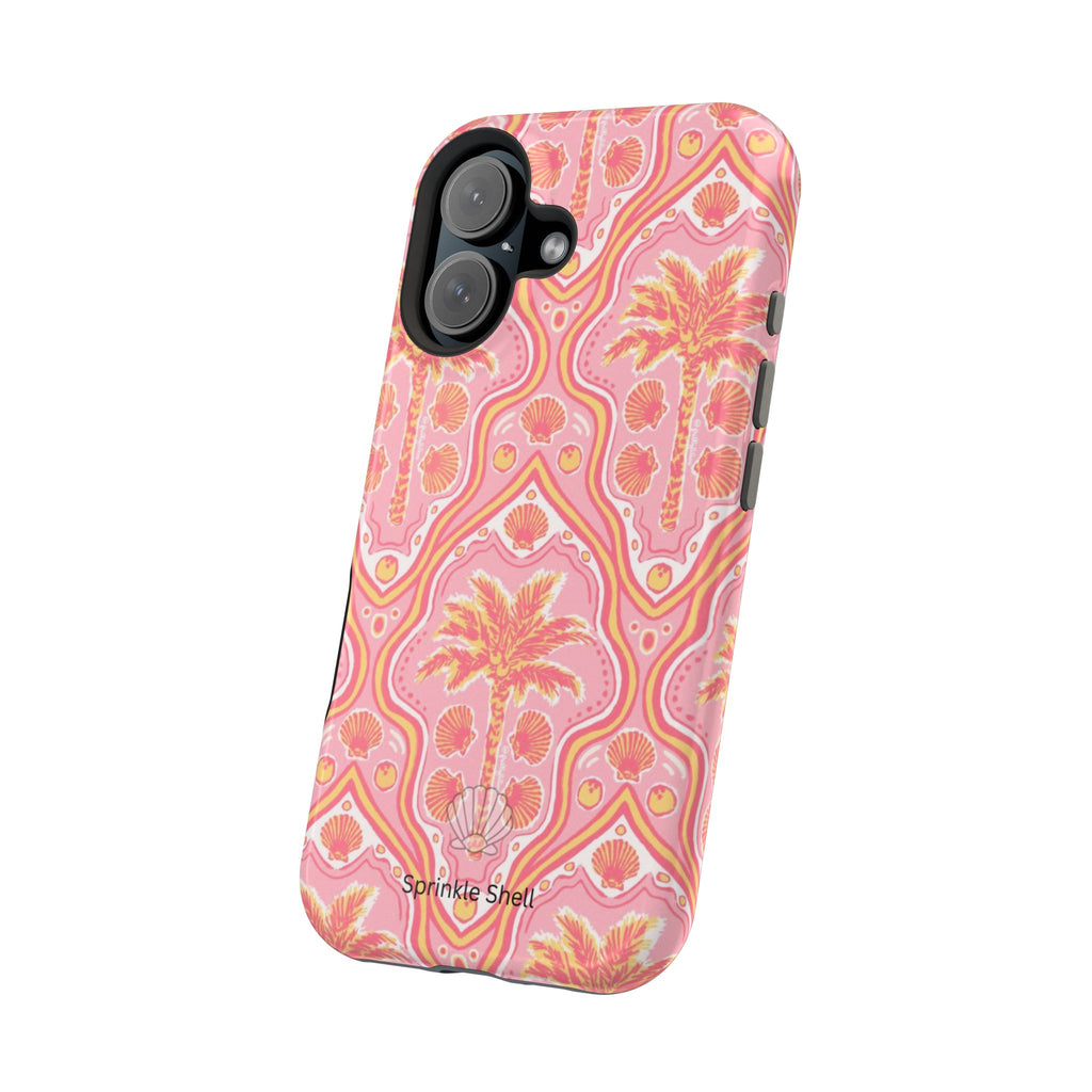 MagSafe pink pink summer palm tree case