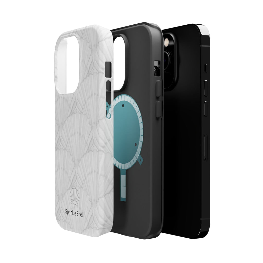 Shell-Pattern Magnetic Impact Phone Case — Protective Modular iPhone Cover