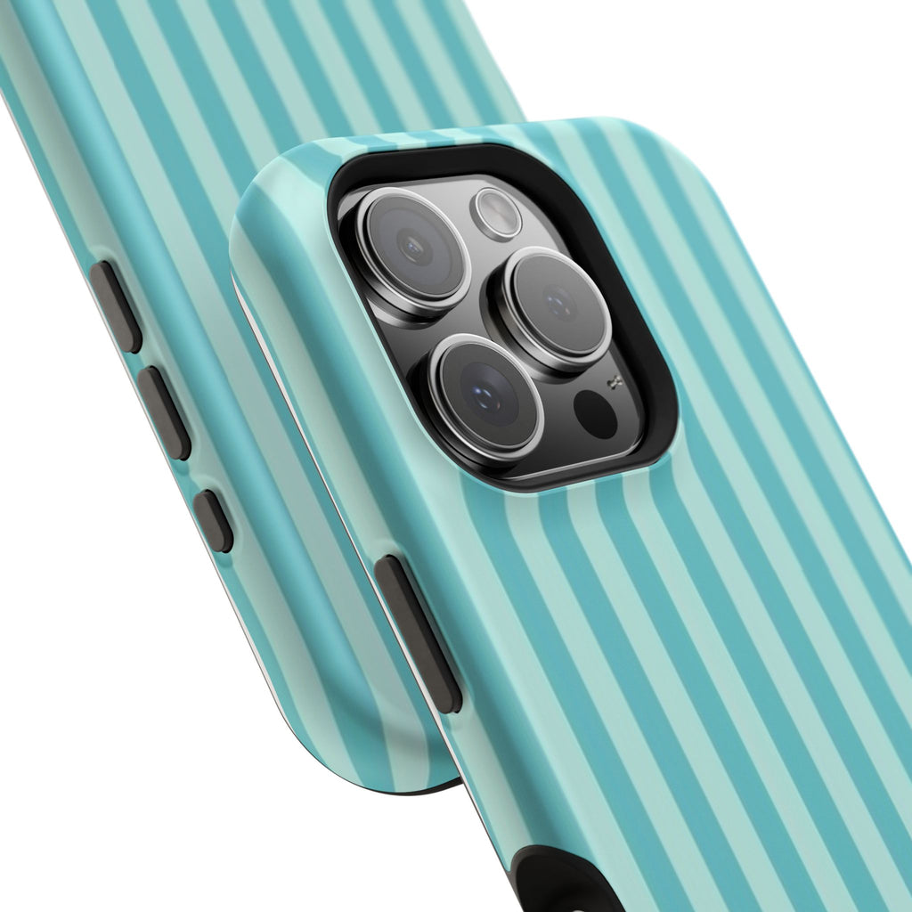 MagSafe teal striped case