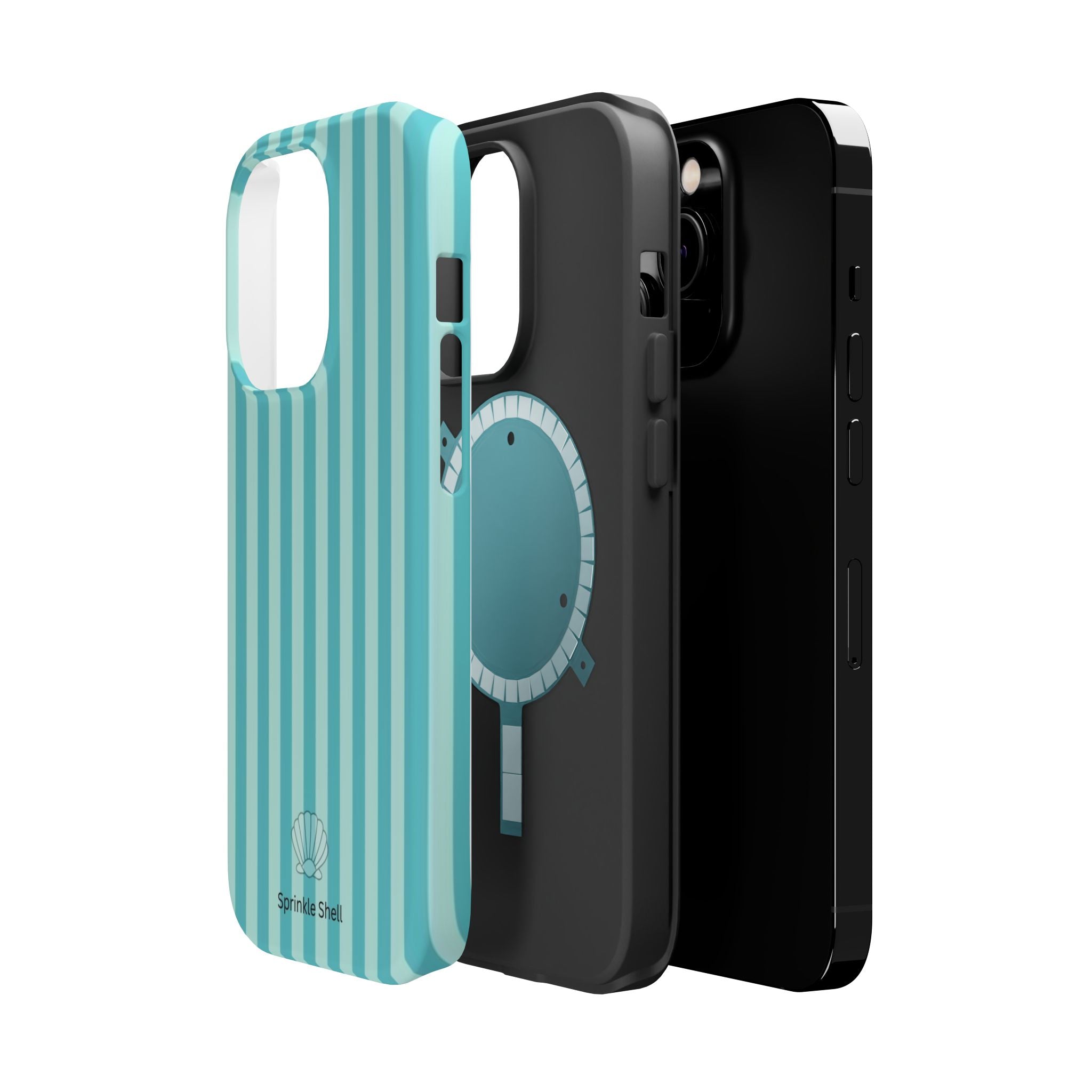 MagSafe teal striped case