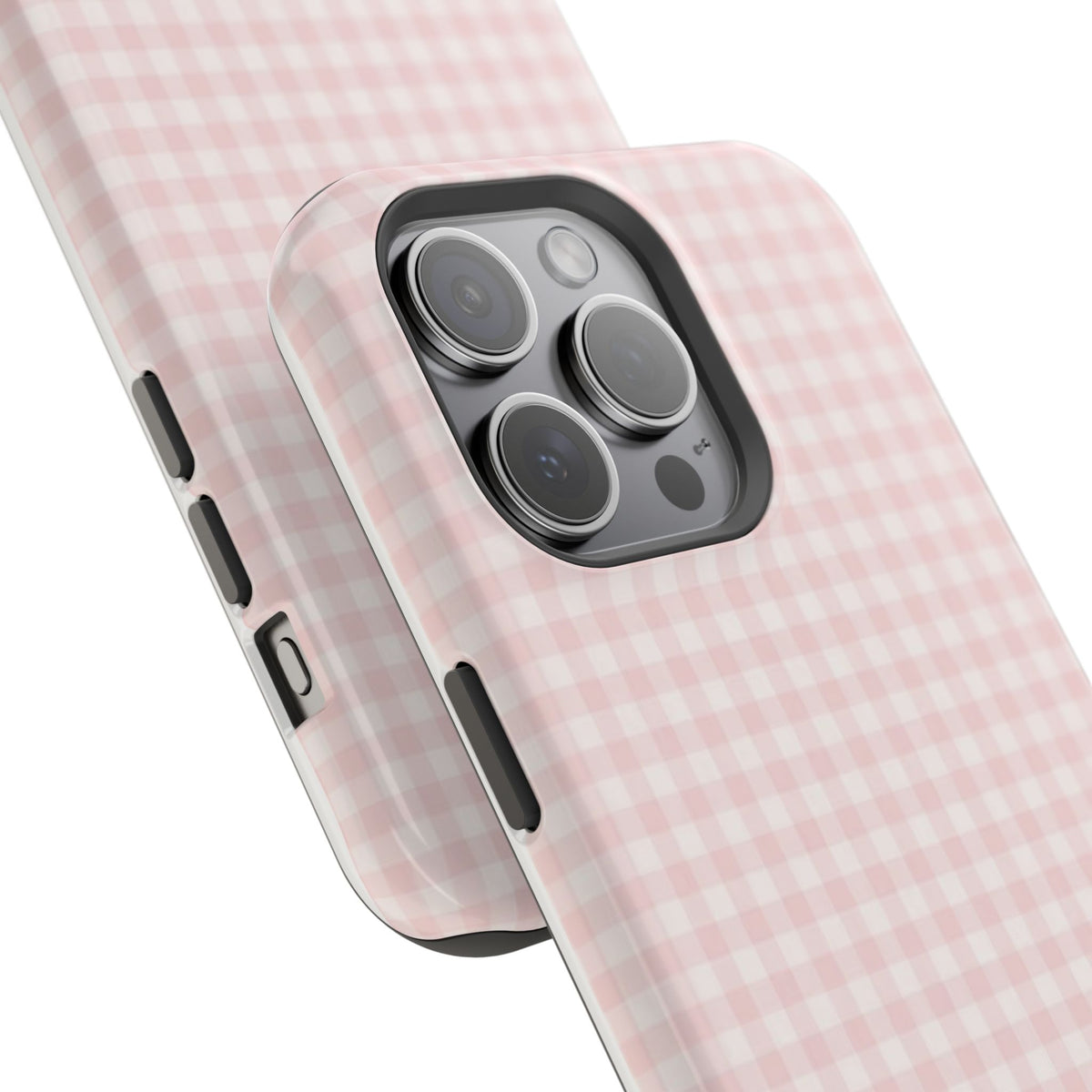 MagSafe light pink plaid case
