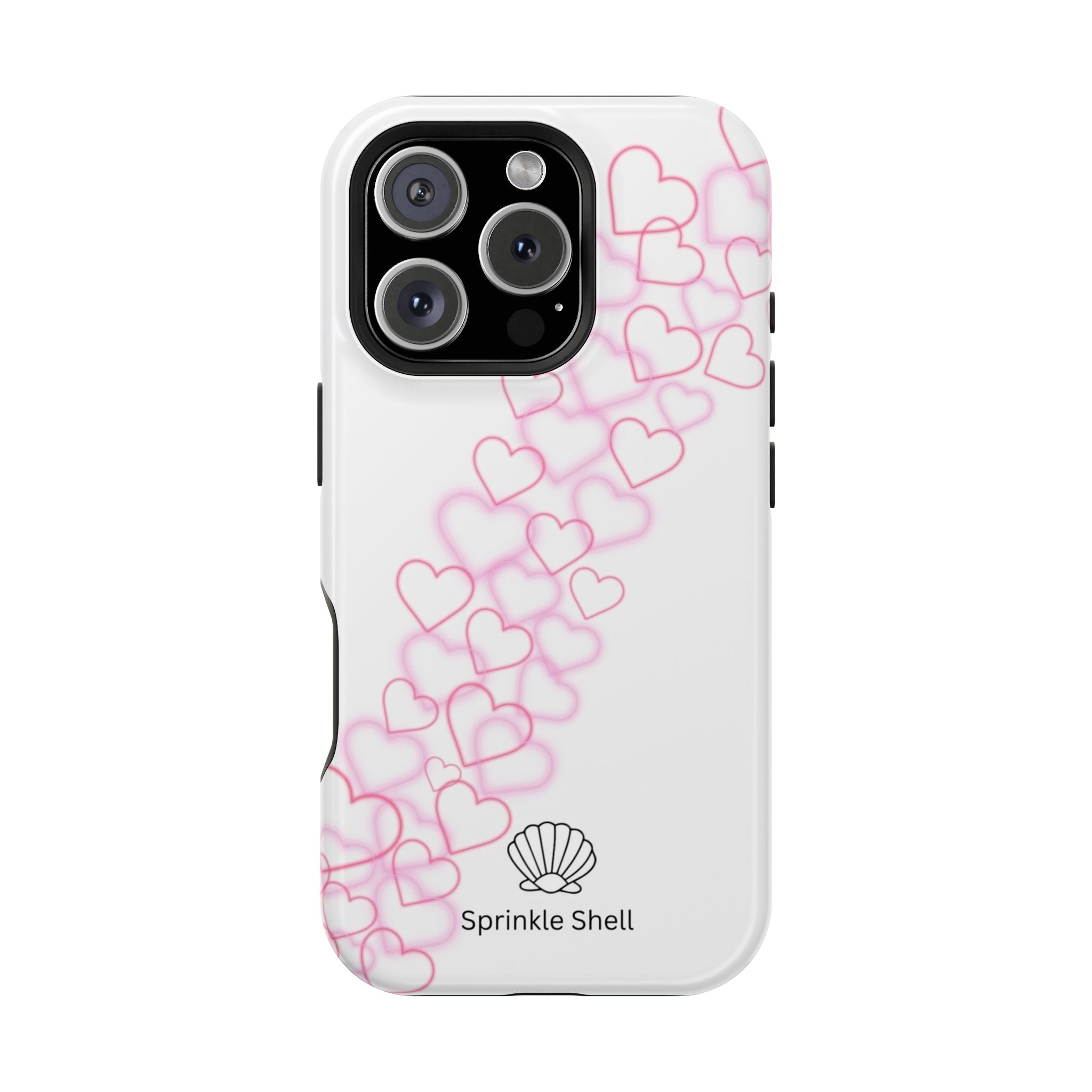 MagSafe pink hearts phone case