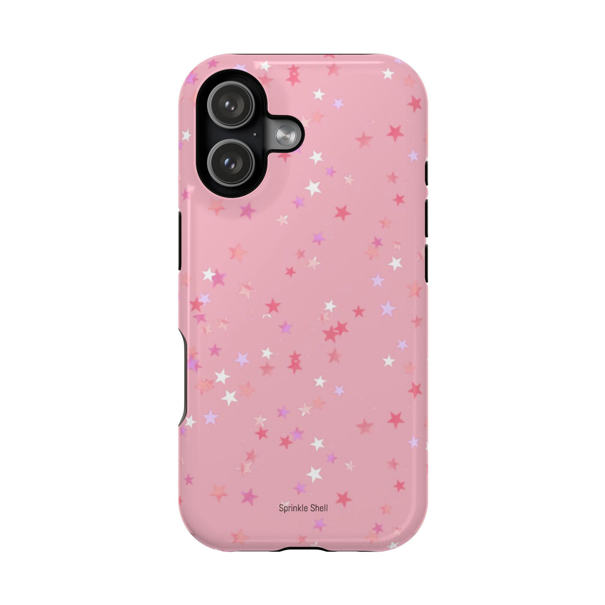 MagSafe pink multicolor stars case
