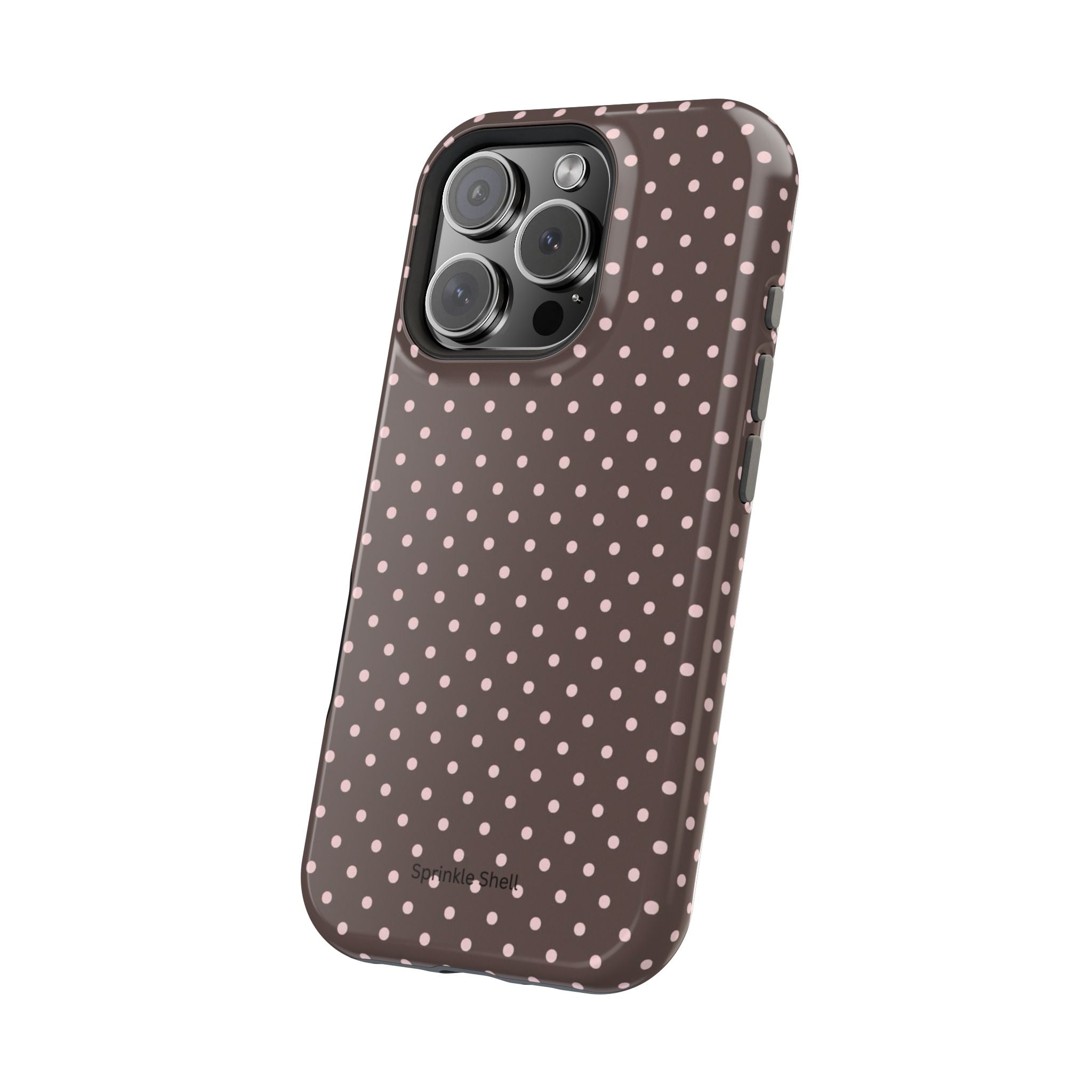 MagSafe Brown And Pink Polkadot Iphone Case