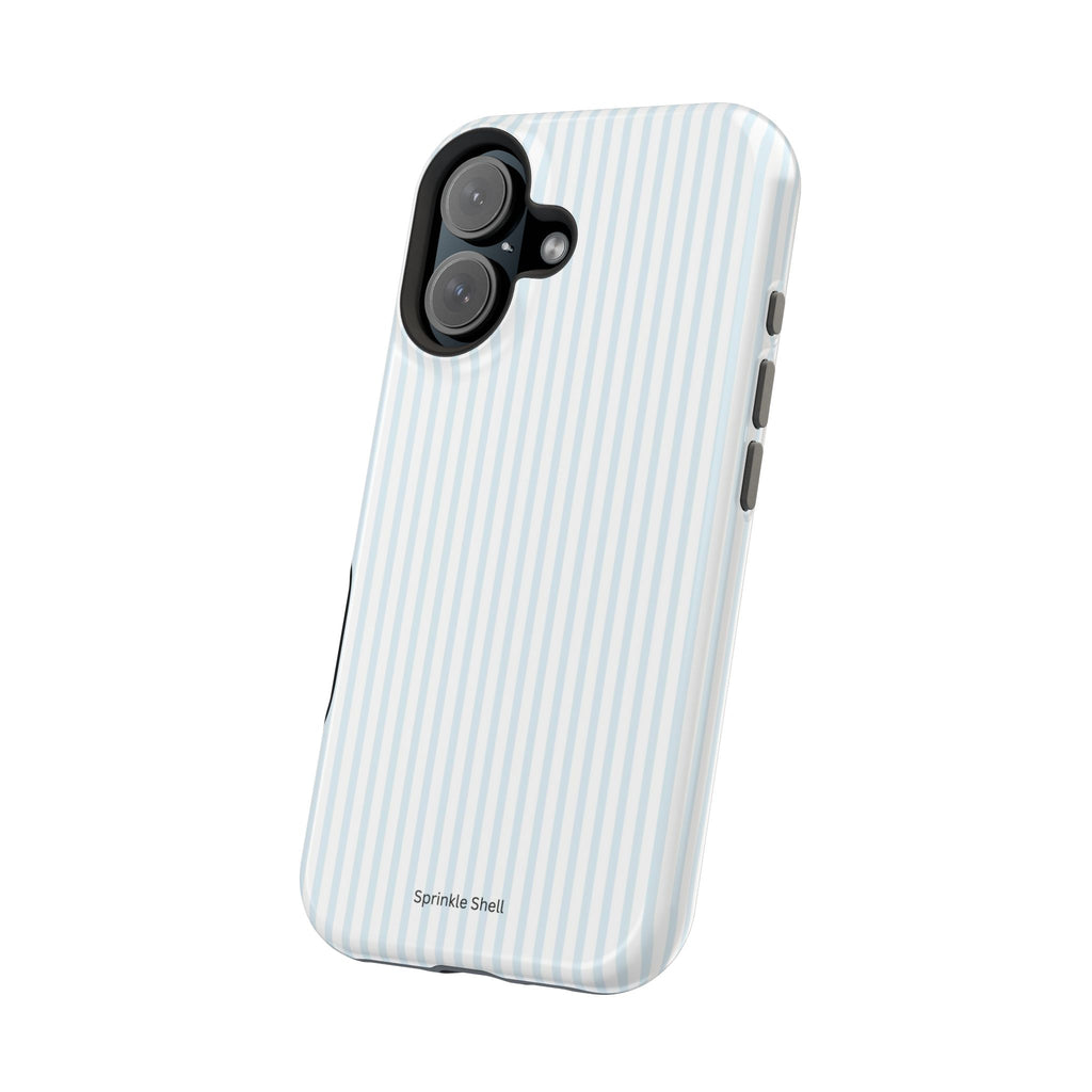 MagSafe light blue stripes iphone case