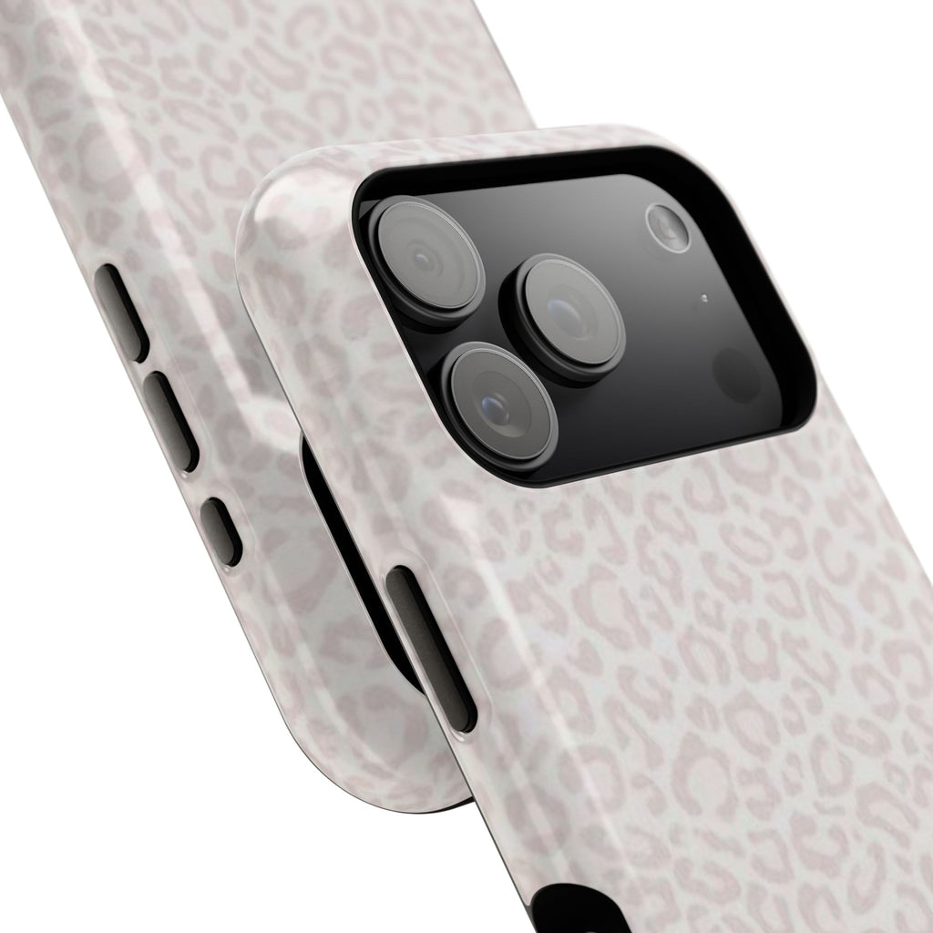 MagSafe white cheetah print case