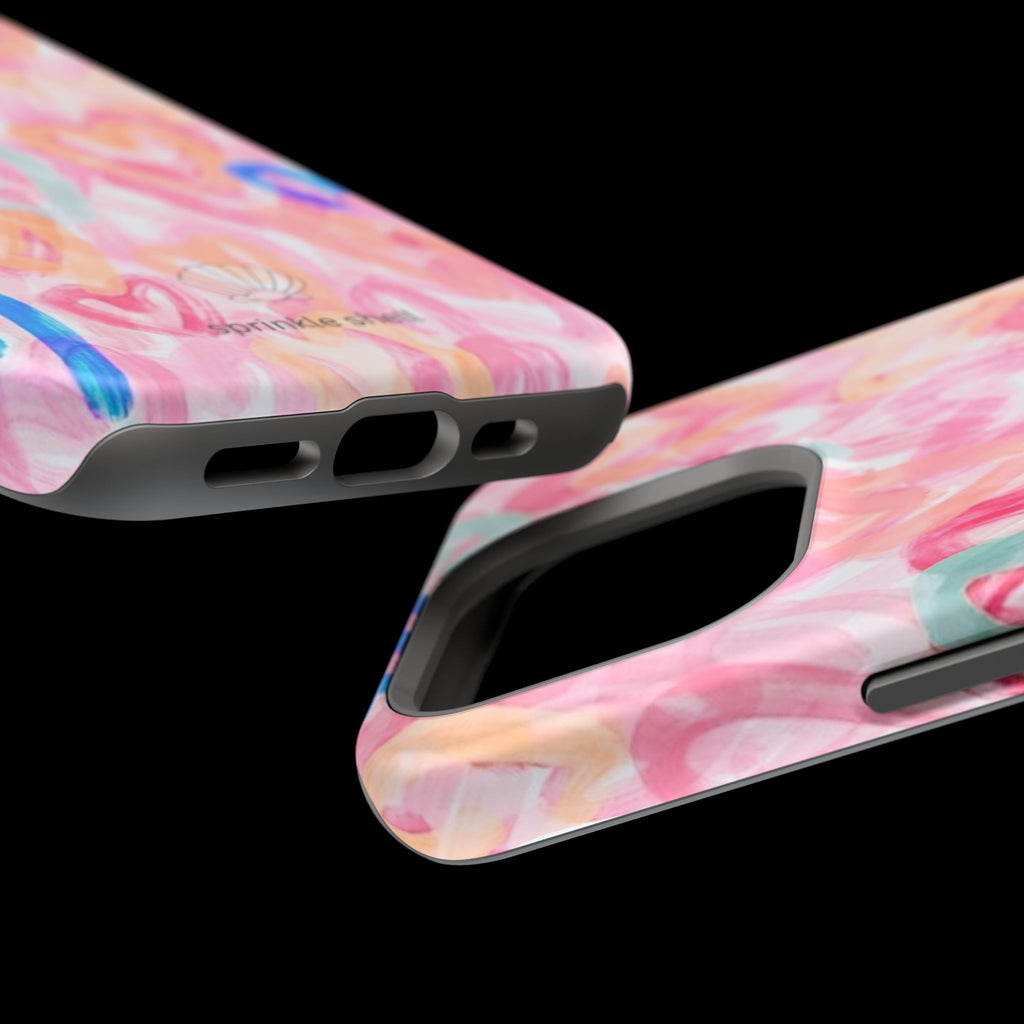 MagSafe rainbow hearts case
