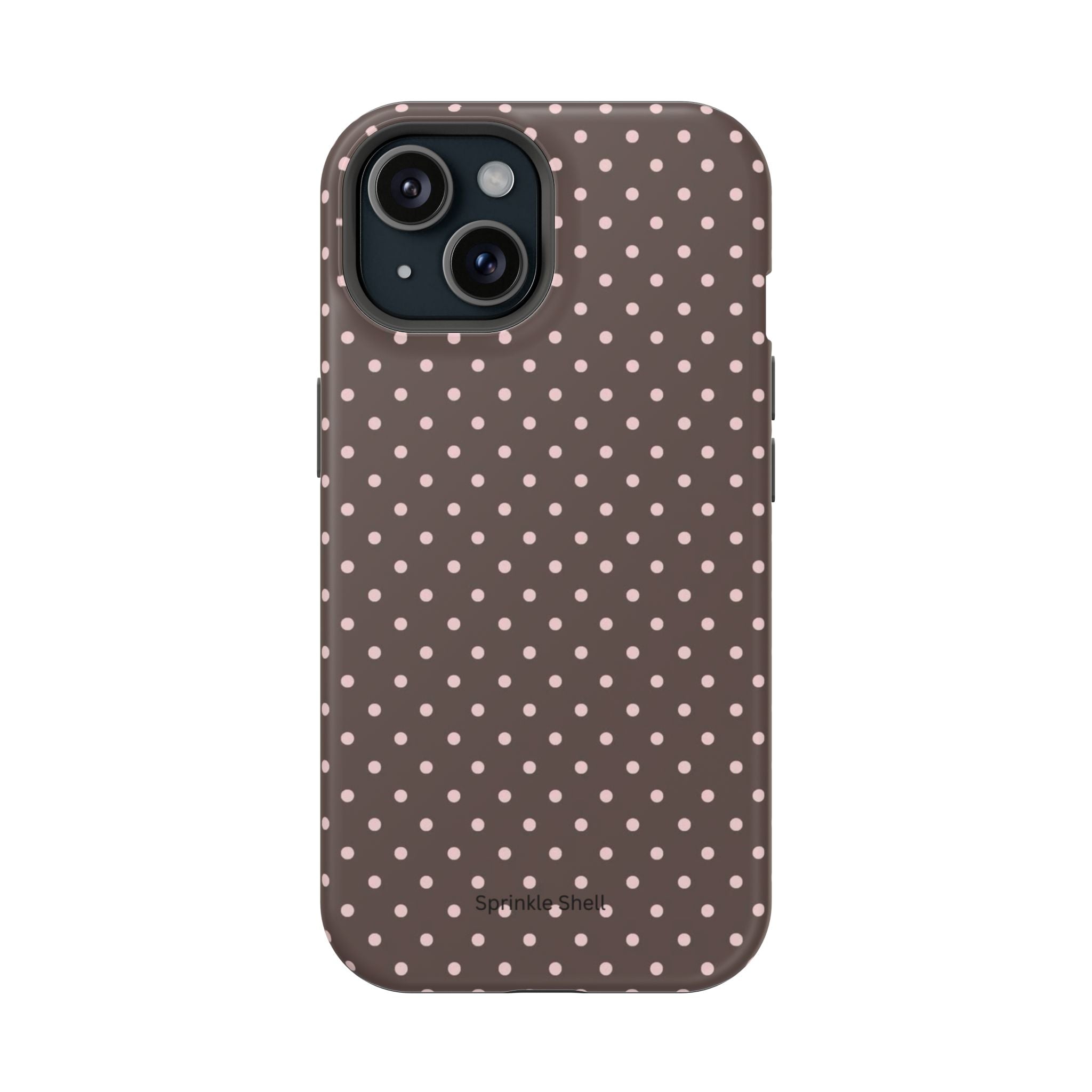 MagSafe Brown And Pink Polkadot Iphone Case