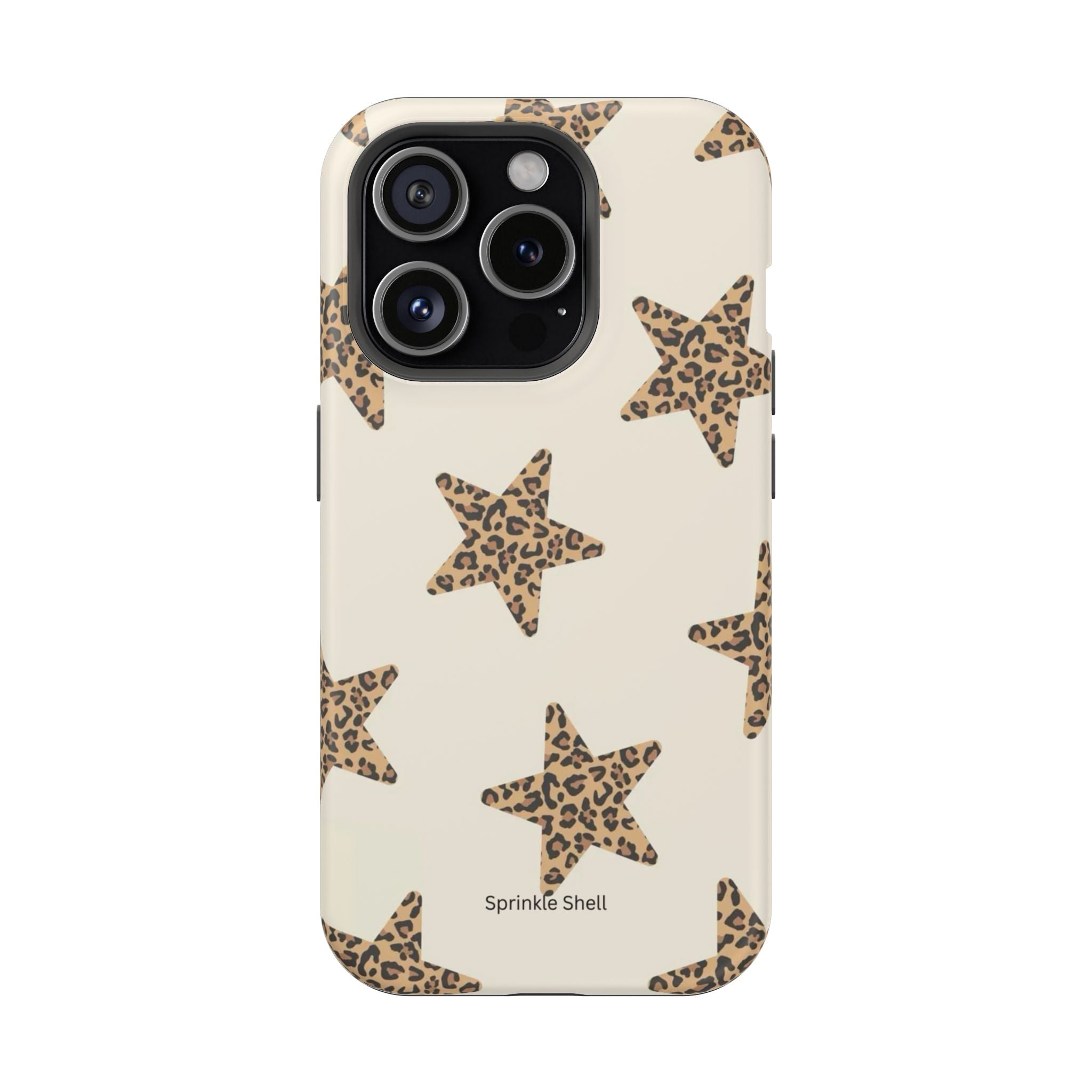 MagSafe Cheetah Print Stars iPhone Case