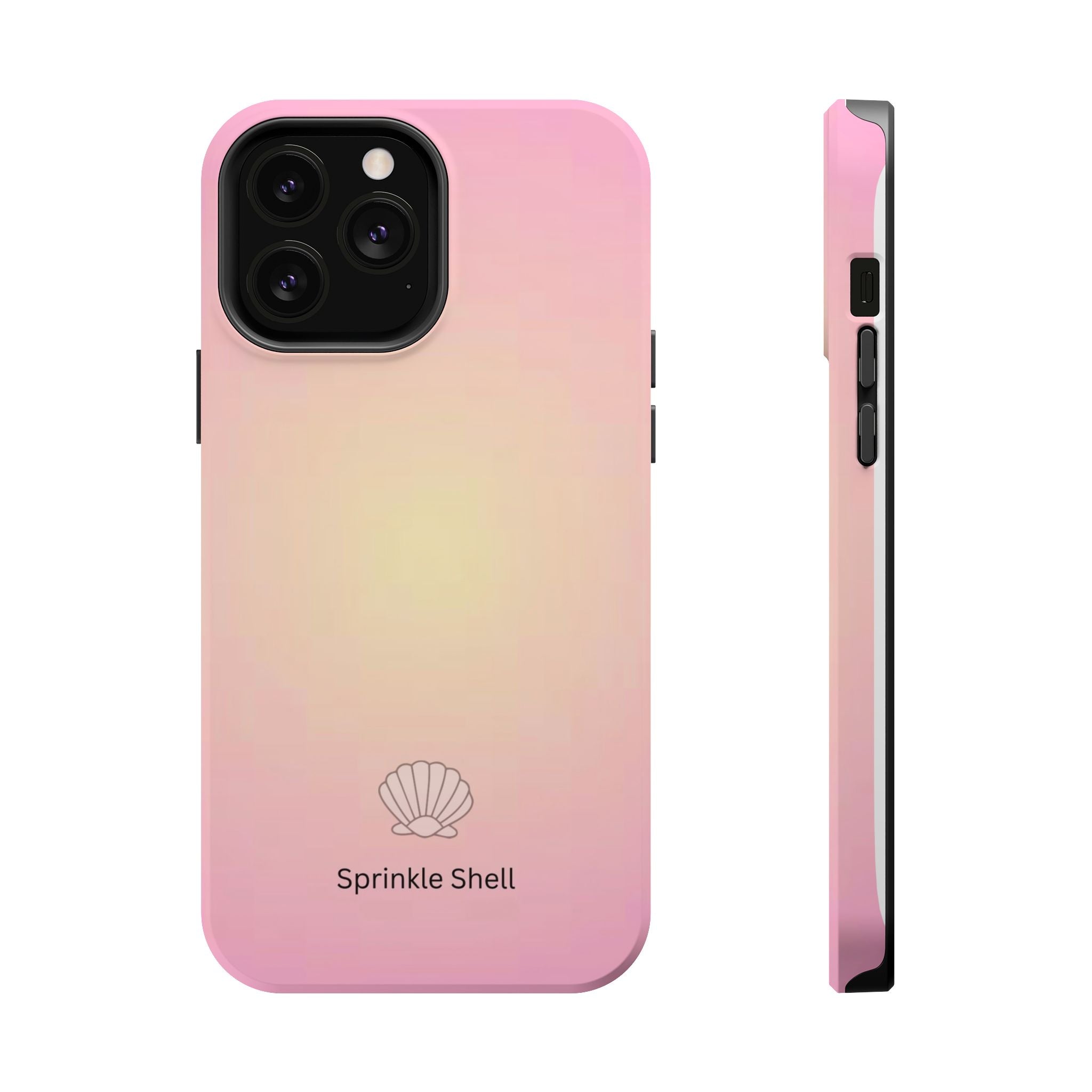 MagSafe light pink and yellow aura case