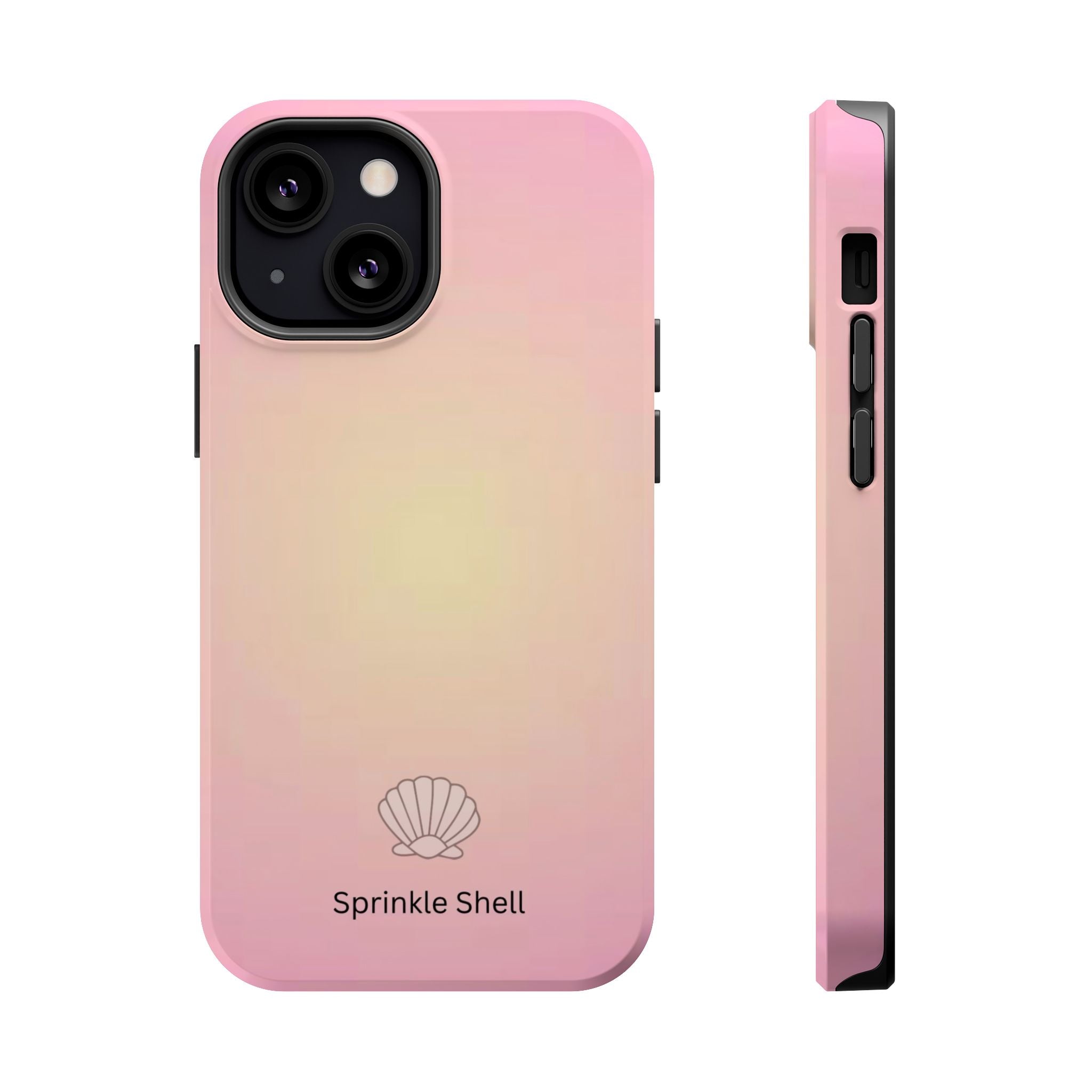 MagSafe light pink and yellow aura case