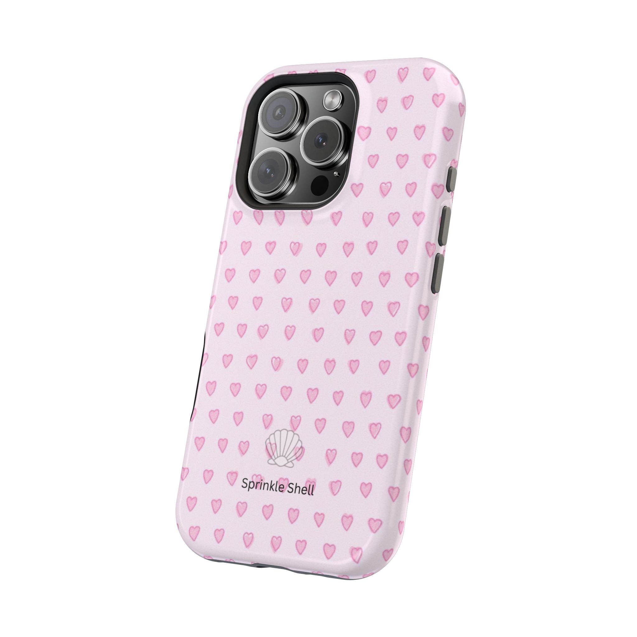 MagSafe pink hearts case