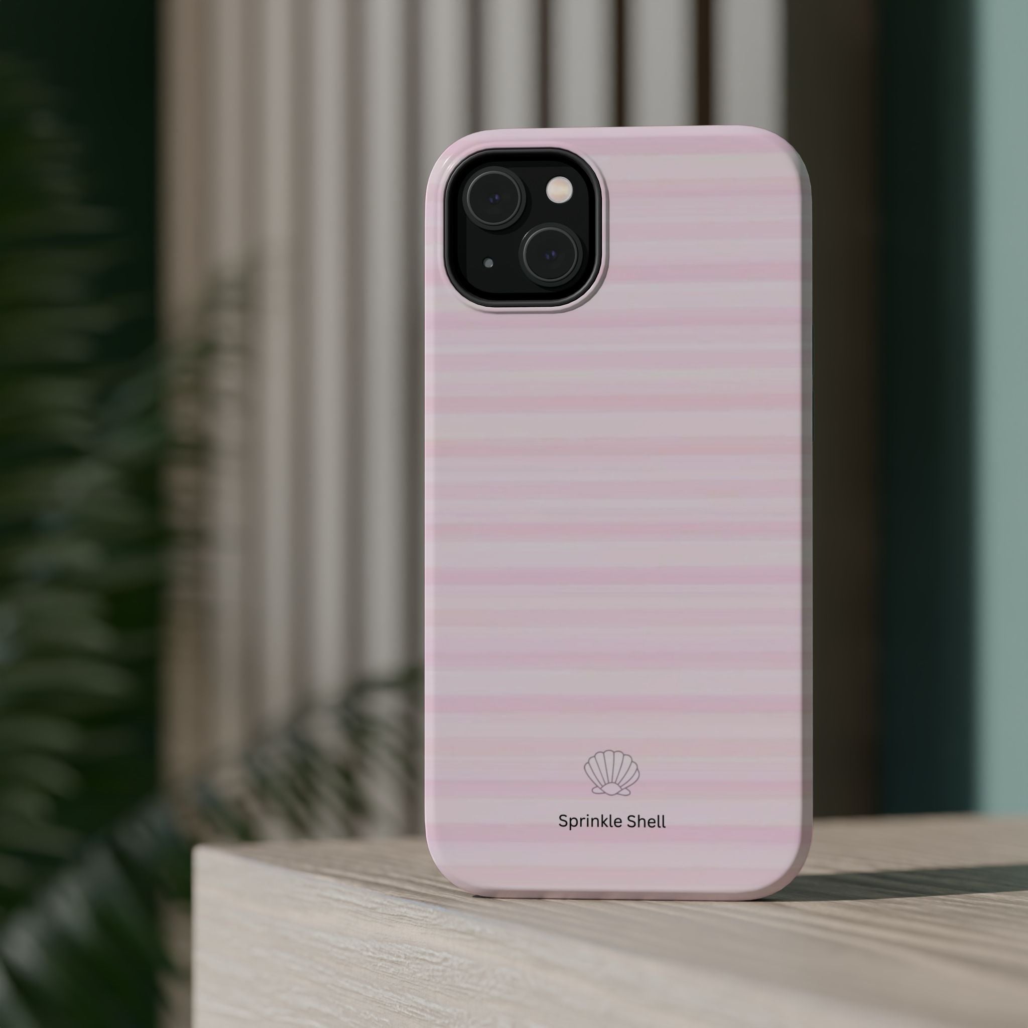 MagSafe pink stripes case