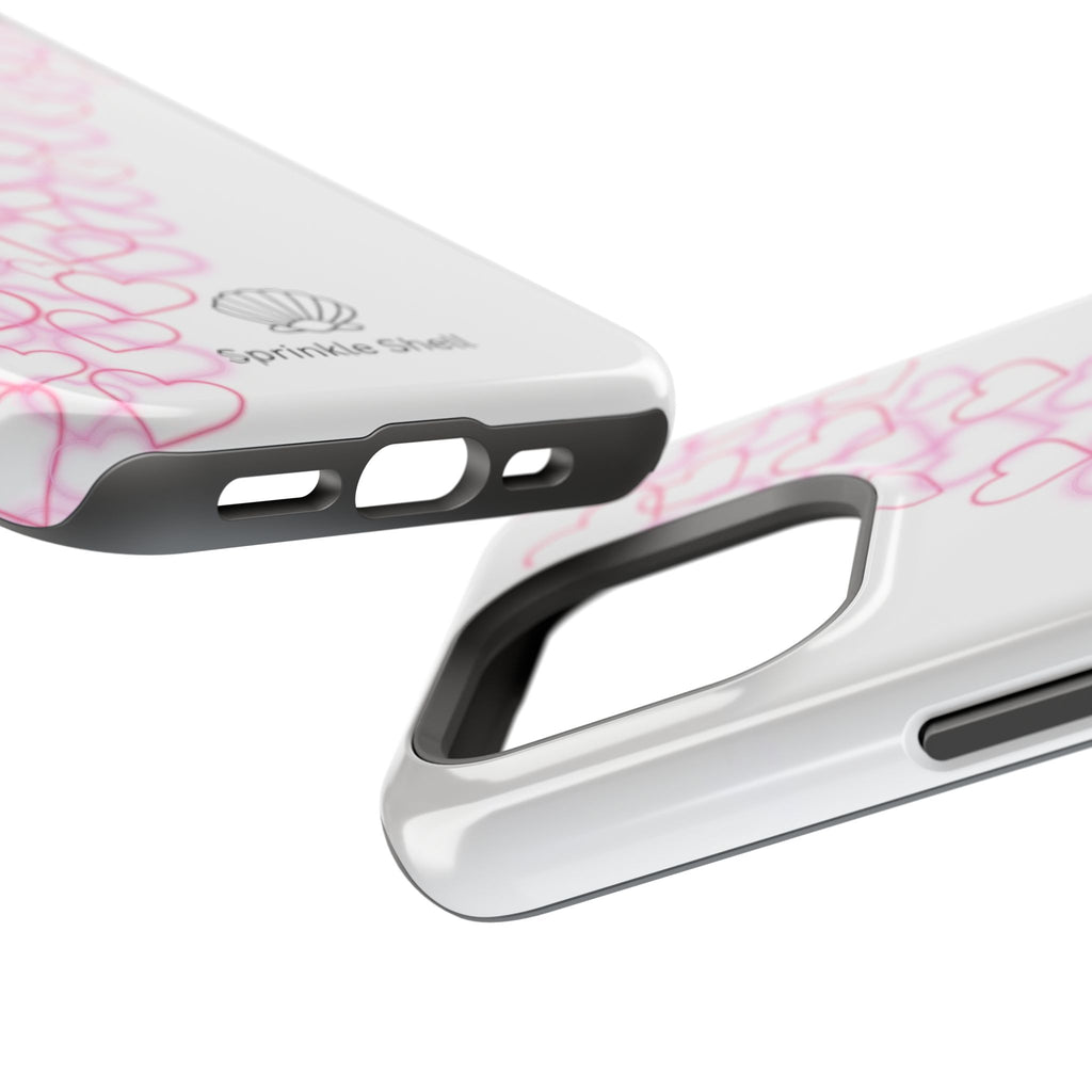 MagSafe pink hearts phone case