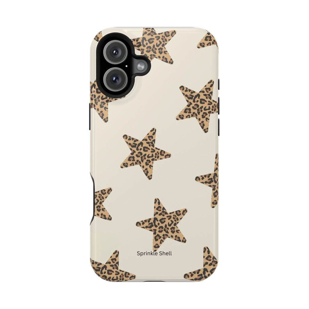 MagSafe Cheetah Print Stars iPhone Case
