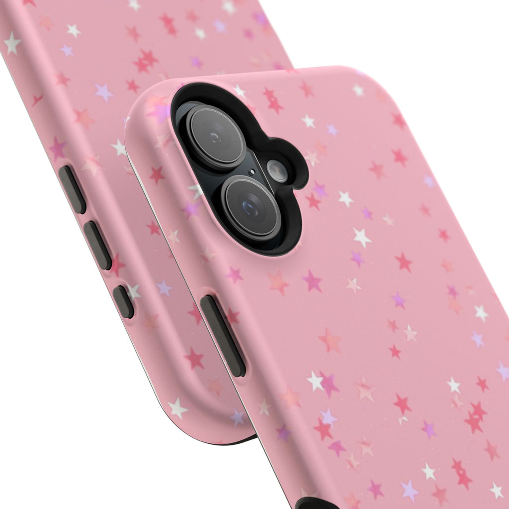 MagSafe pink multicolor stars case