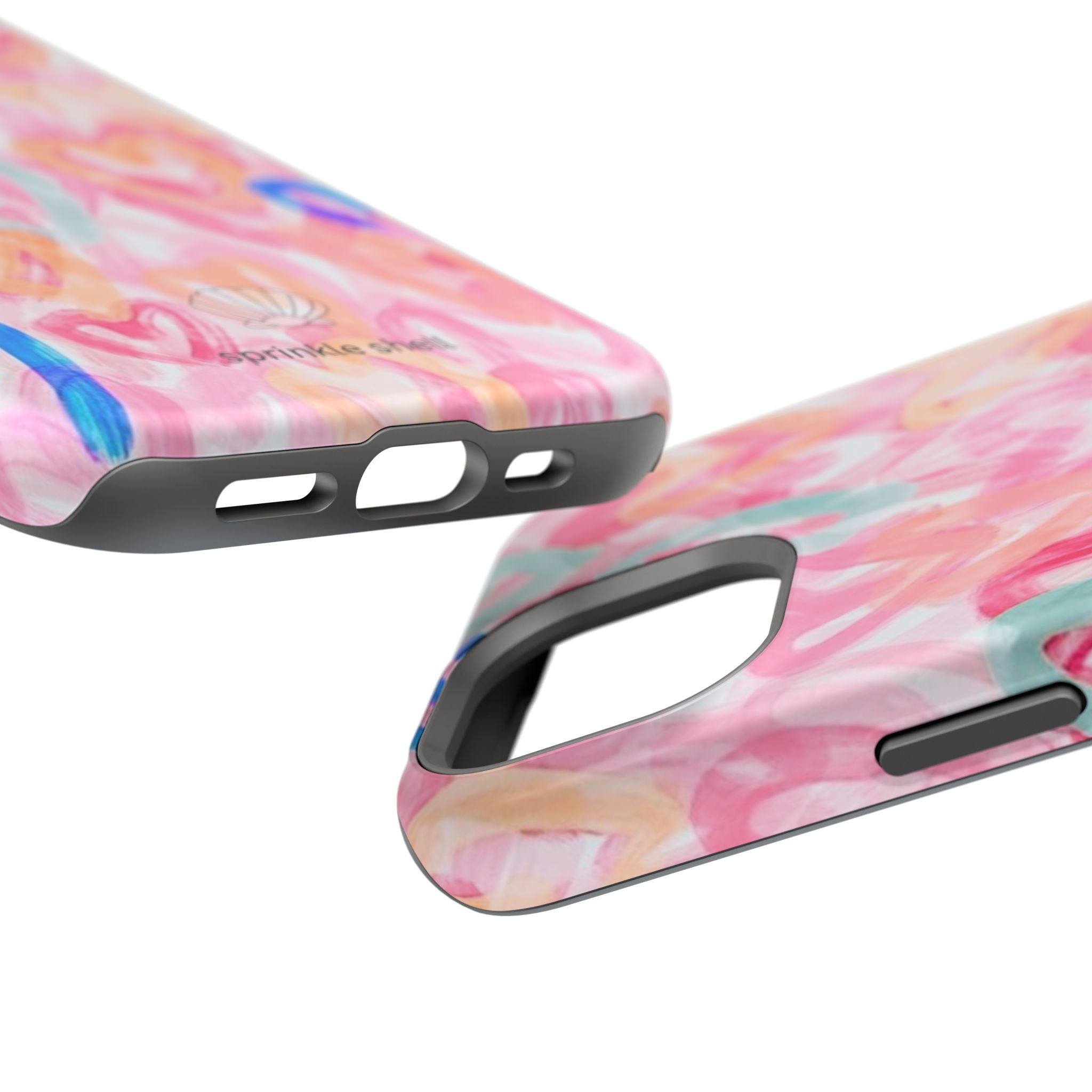 MagSafe rainbow hearts case