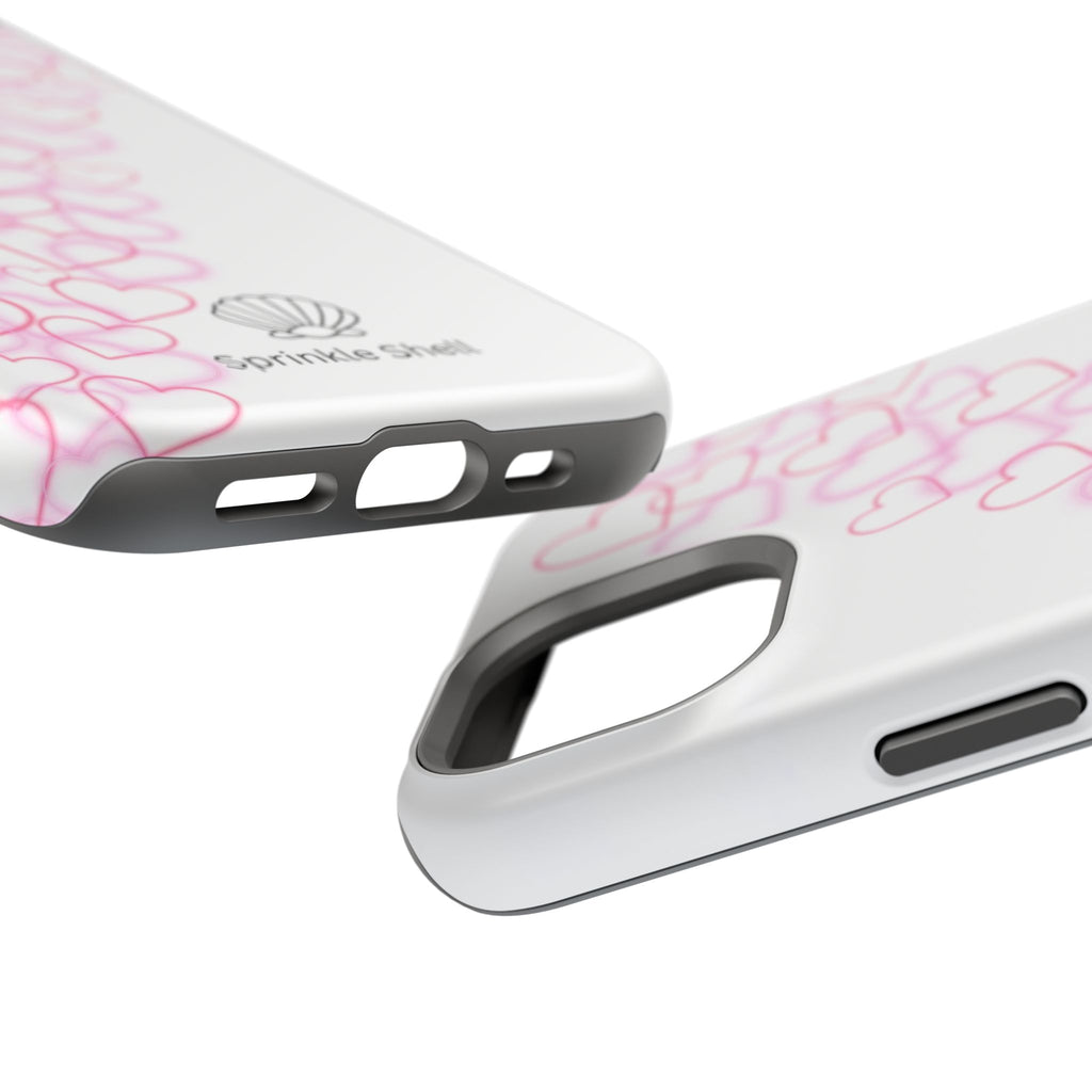 MagSafe pink hearts phone case