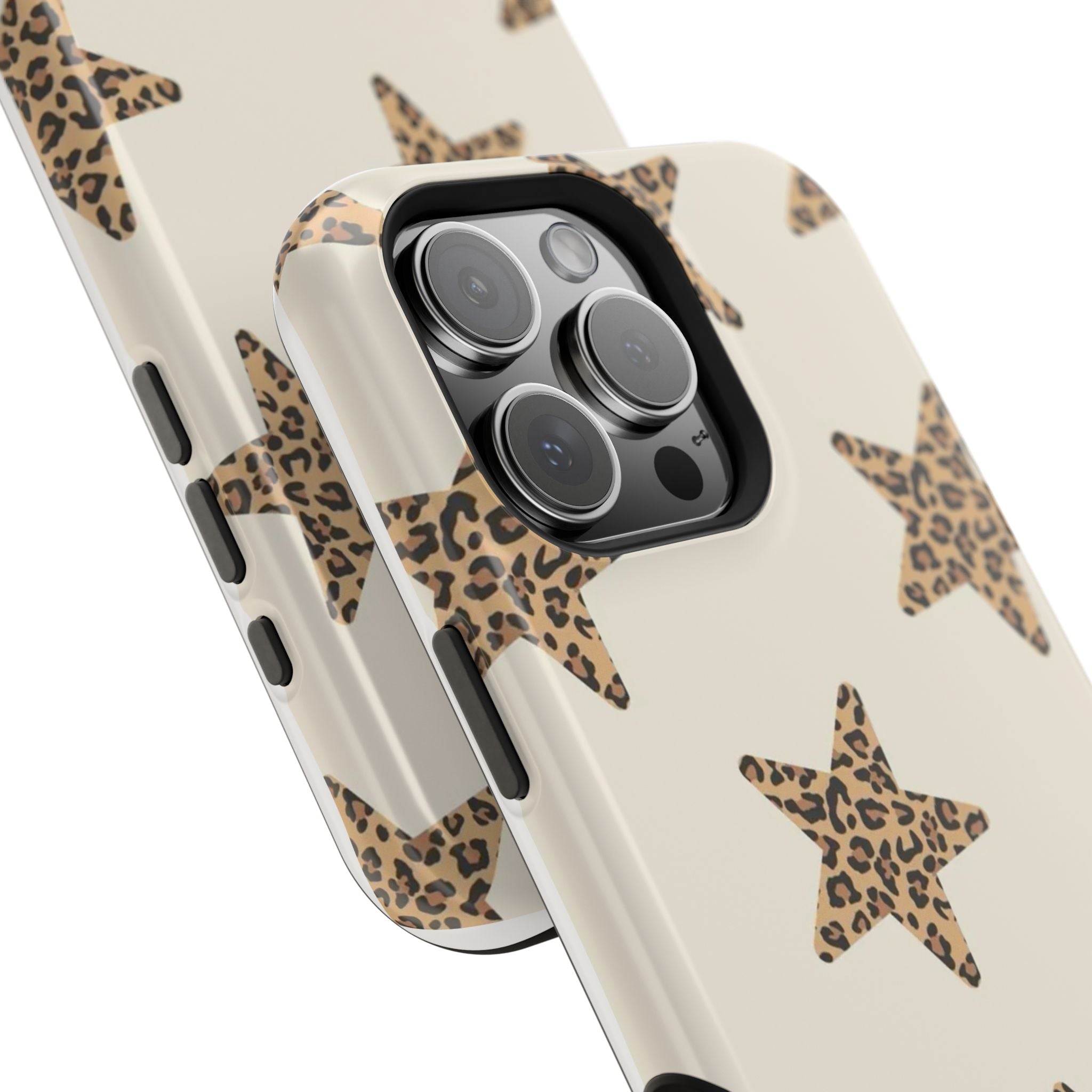 MagSafe Cheetah Print Stars iPhone Case