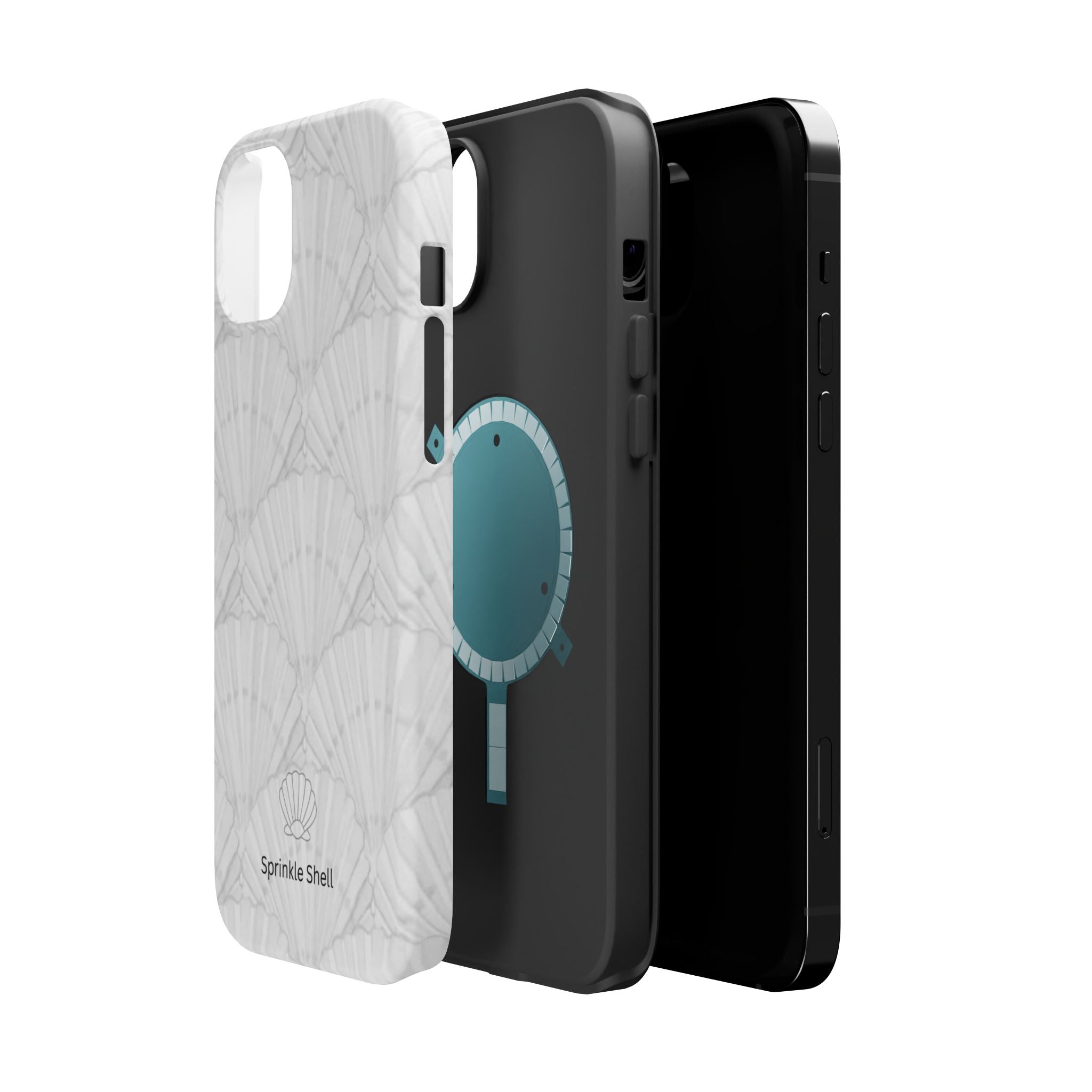 Shell-Pattern Magnetic Impact Phone Case — Protective Modular iPhone Cover