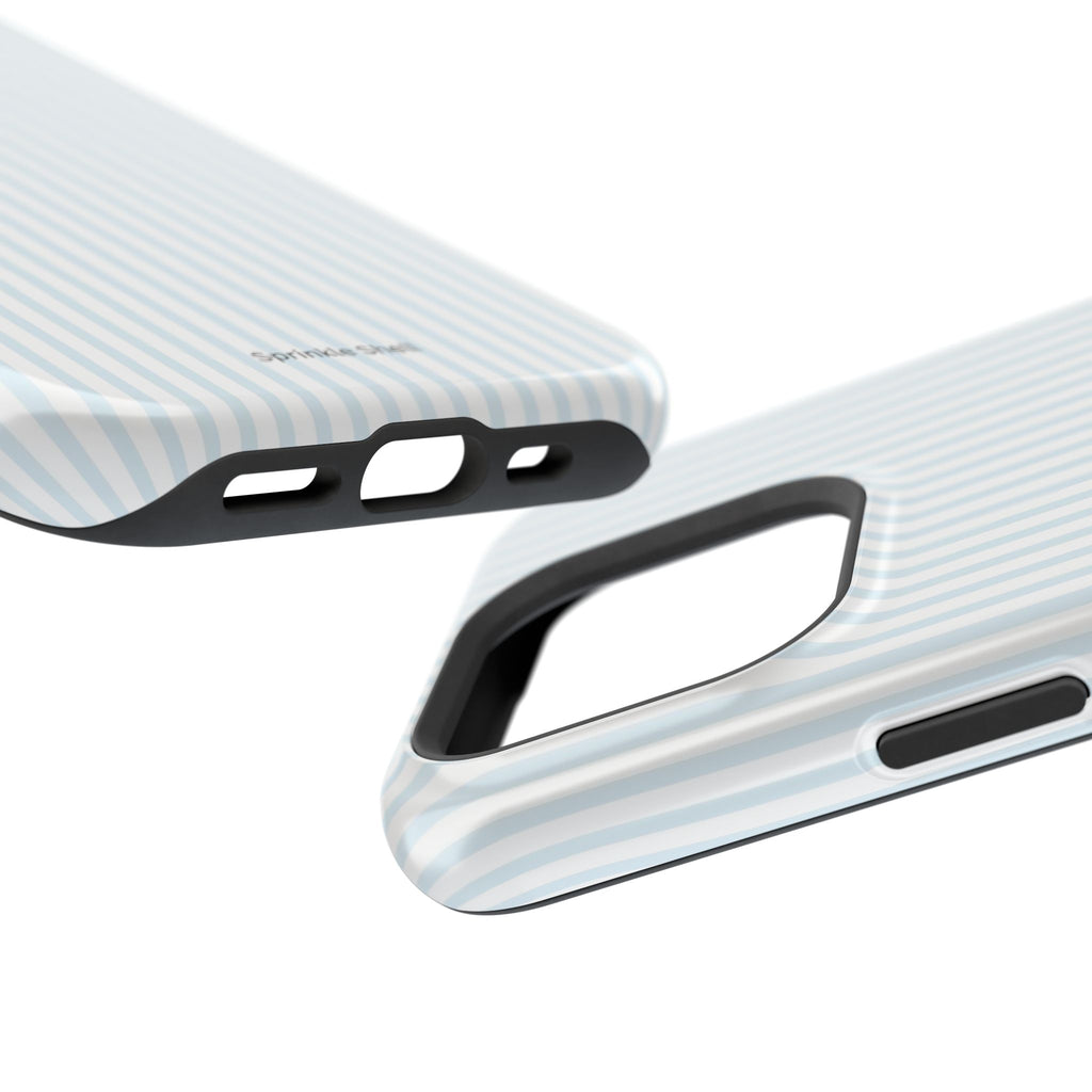 MagSafe light blue stripes iphone case