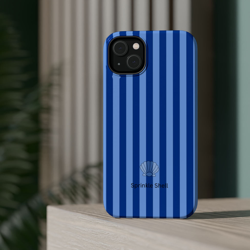 MagSafe blue striped case