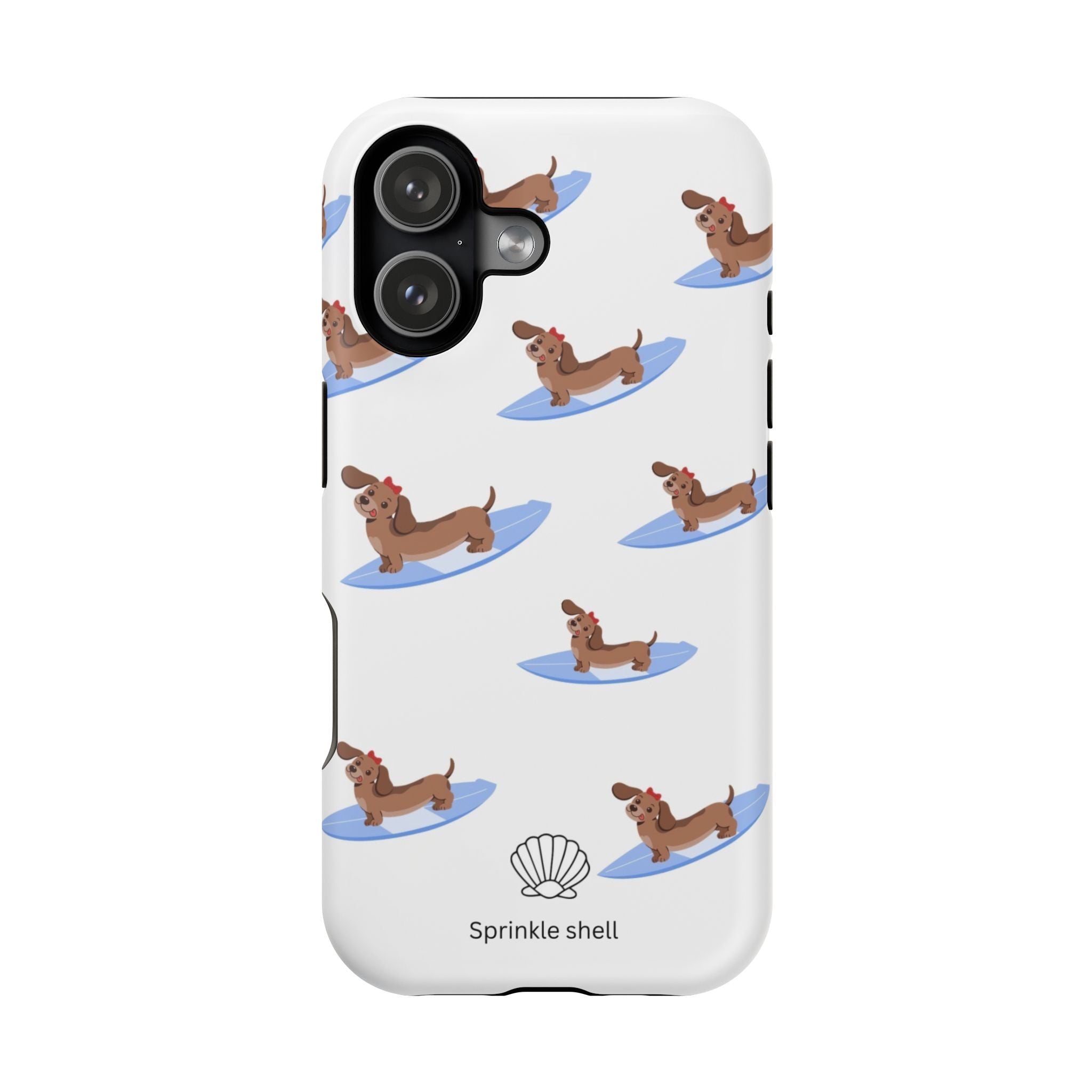 MagSafe surfing dachsund phone case
