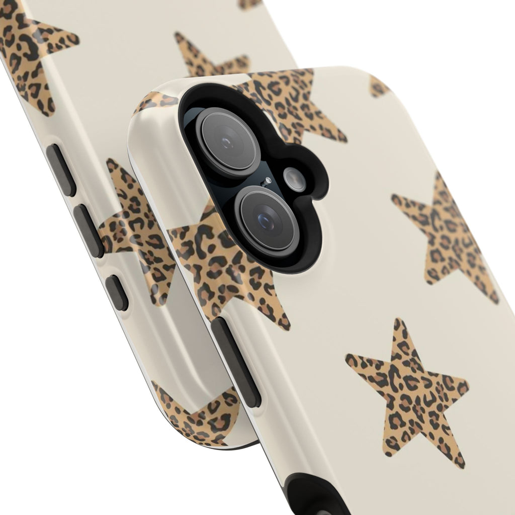 MagSafe Cheetah Print Stars iPhone Case
