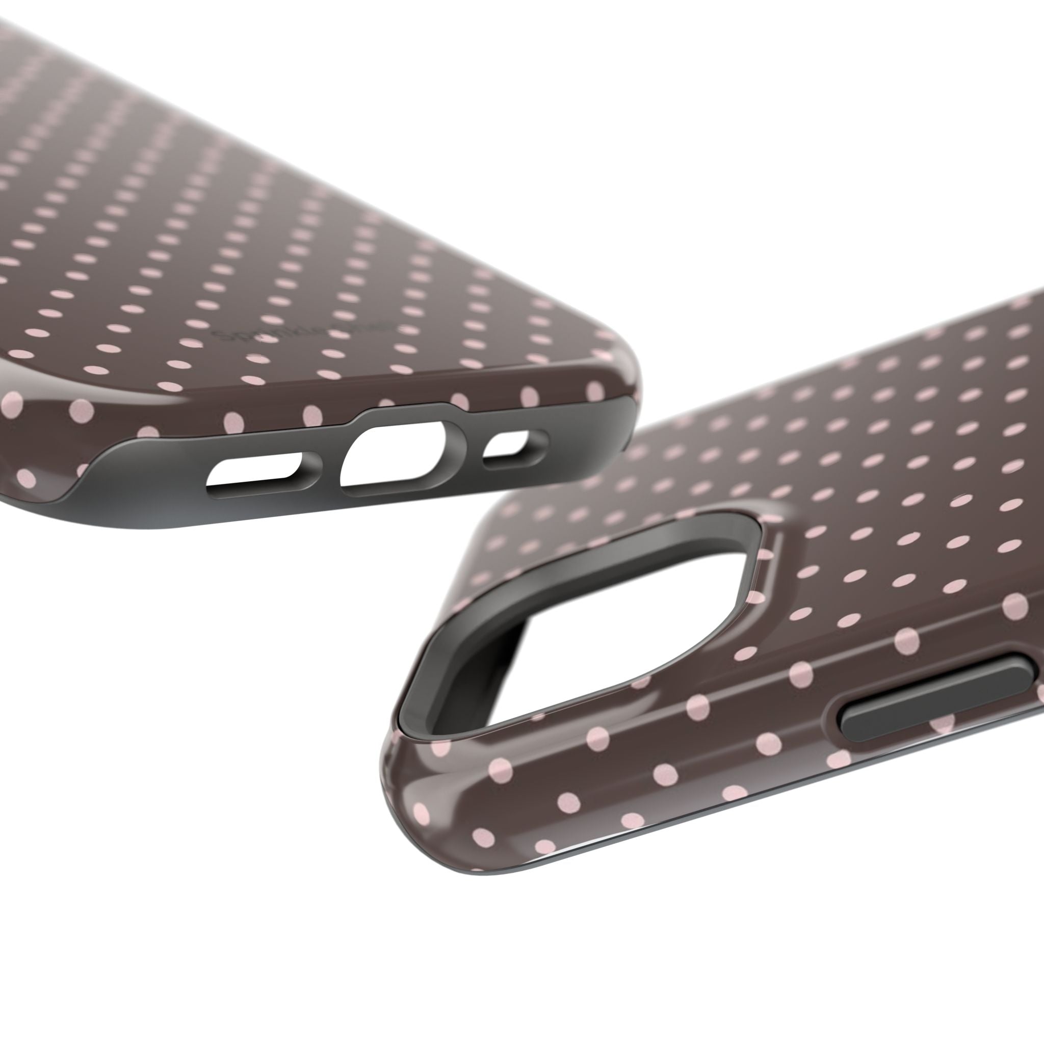 MagSafe Brown And Pink Polkadot Iphone Case