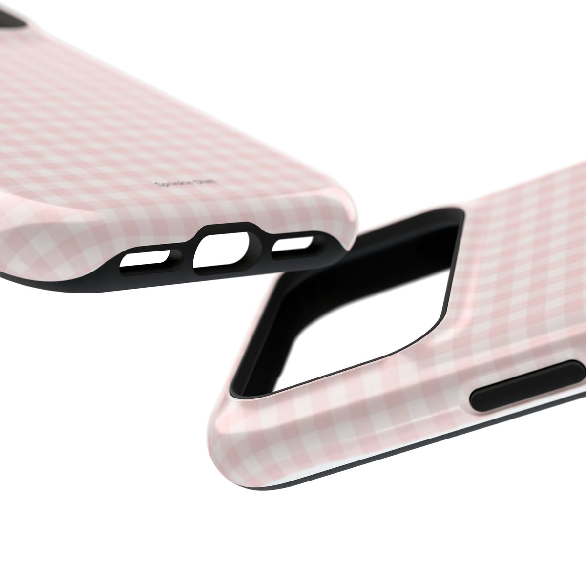 MagSafe light pink plaid case