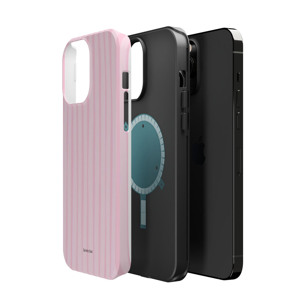 MagSafe pink uneven lines case