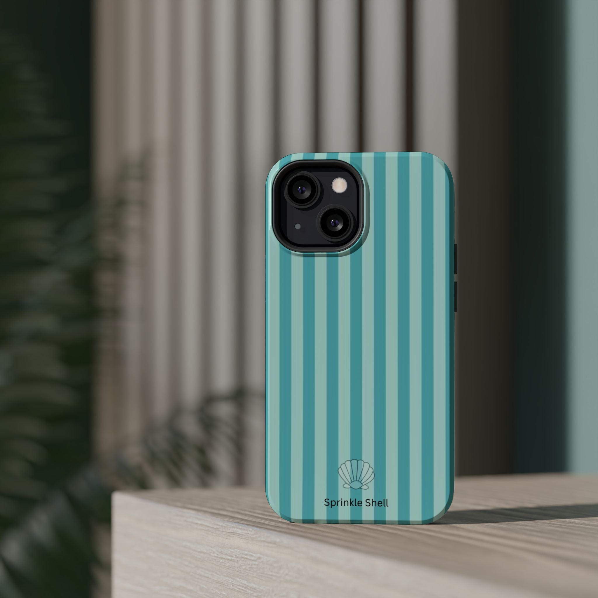 MagSafe teal striped case