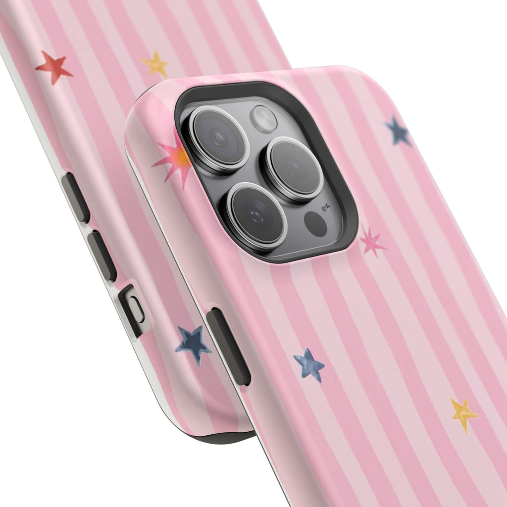 MagSafe pink lines & stars case