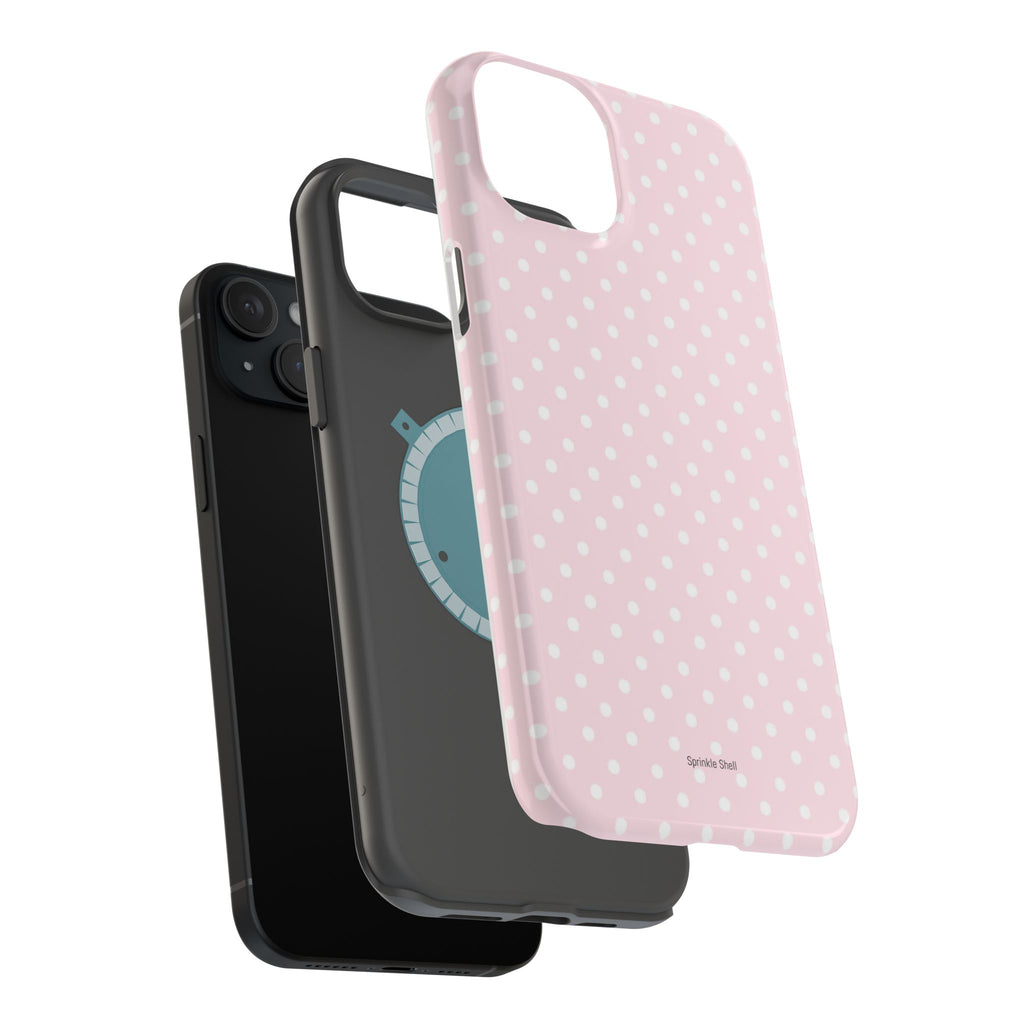 MagSafe light pink polka dots case